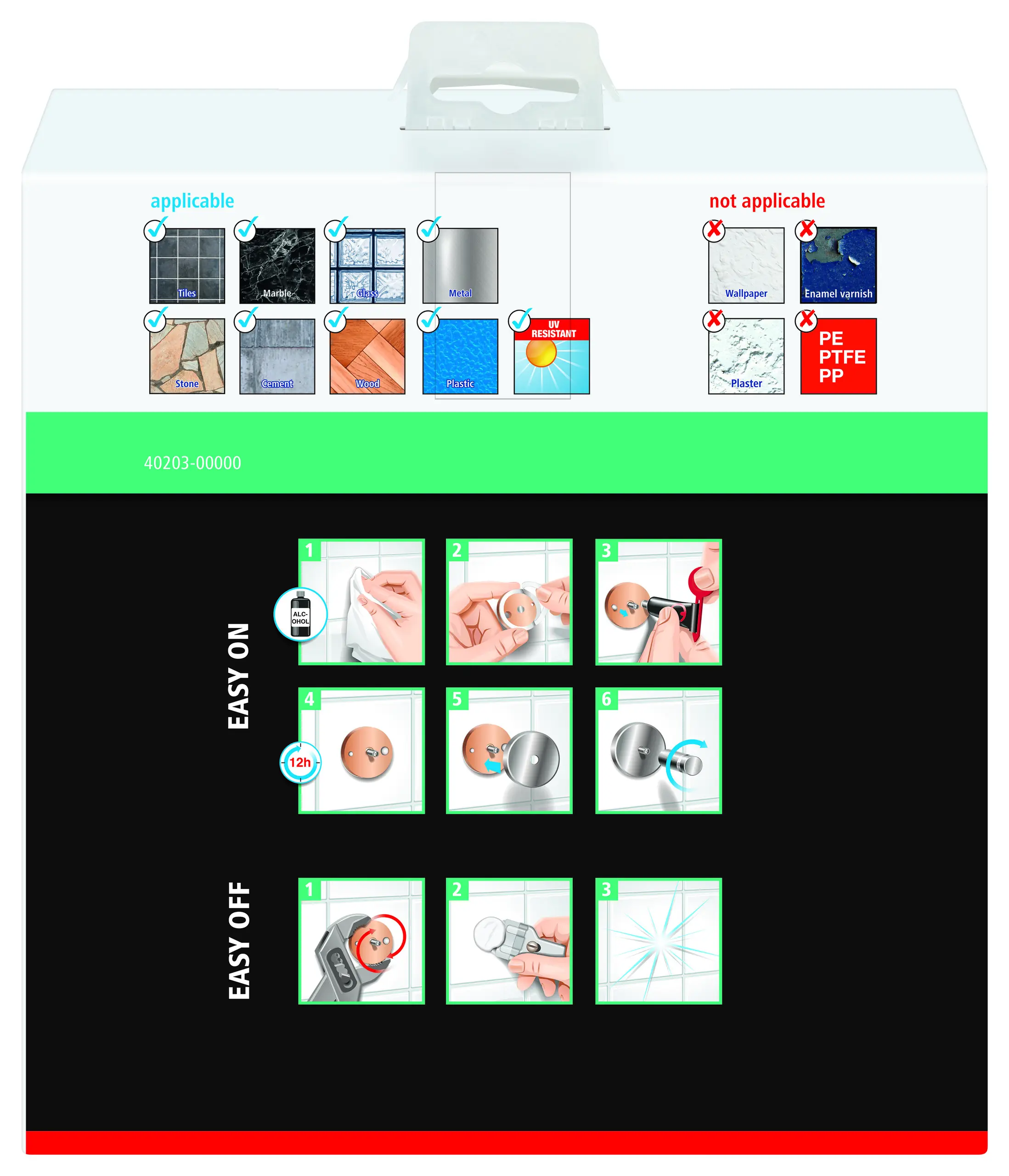 tesa Eck-Duschablage Aluxx zum Kleben dreieckig 1 Ablage verchromt 25 cm