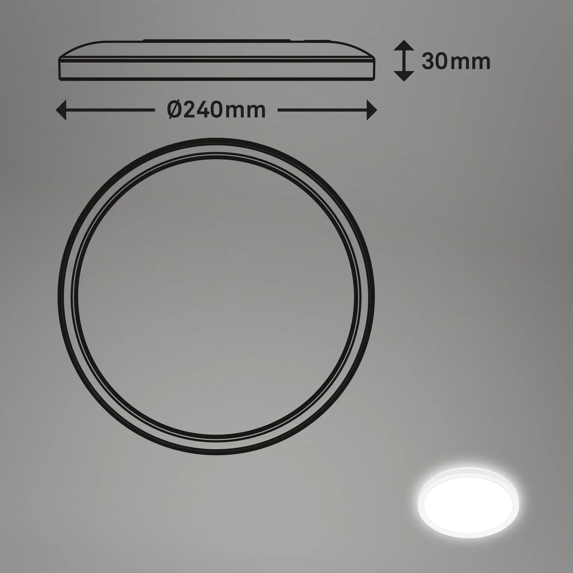 Briloner LED Deckenlampe Move 16W Ø 24 cm weiß Bewegungssensor neutralweiß Briloner LED Deckenlampe Move 16W Ø 24 cm weiß Bewegungssensor neutralweiß