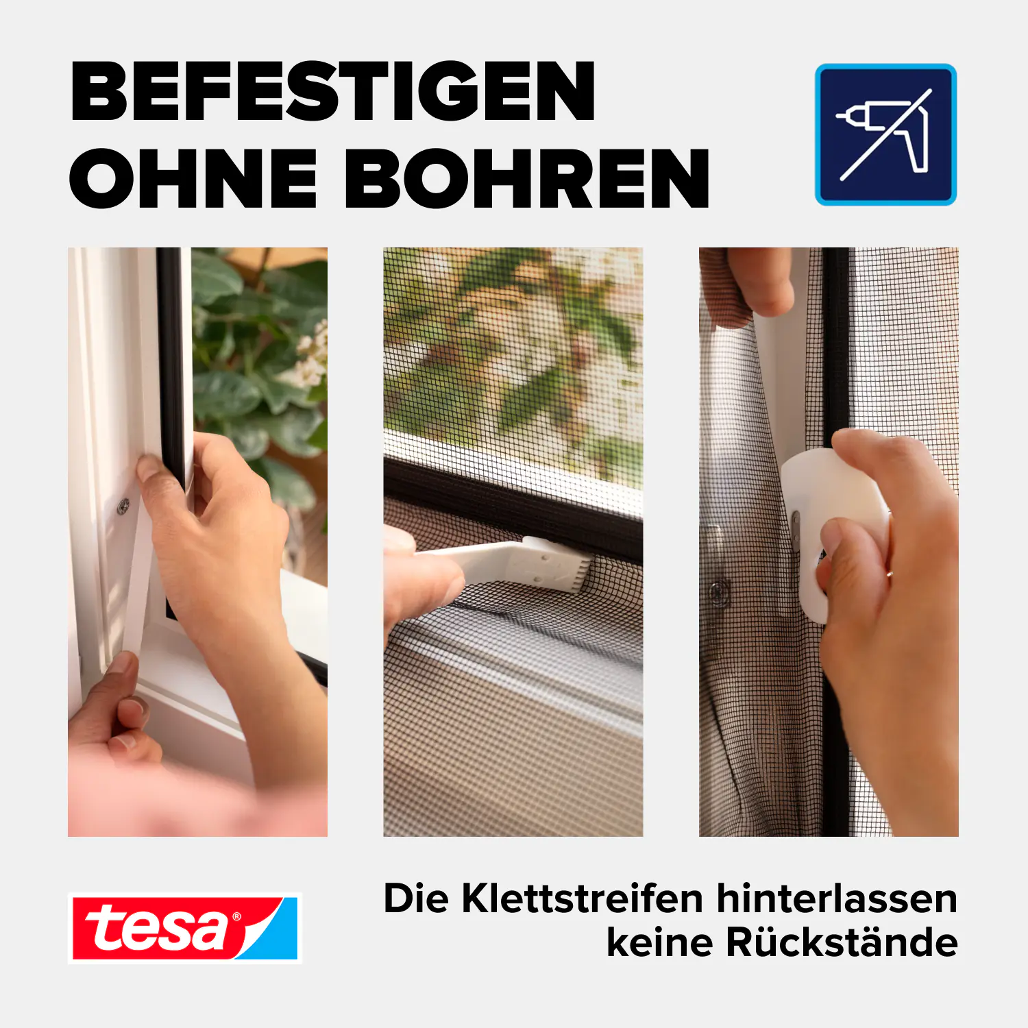 tesa Fliegenschutz-Fenster COMFORT 170 x 180 cm - anthrazit