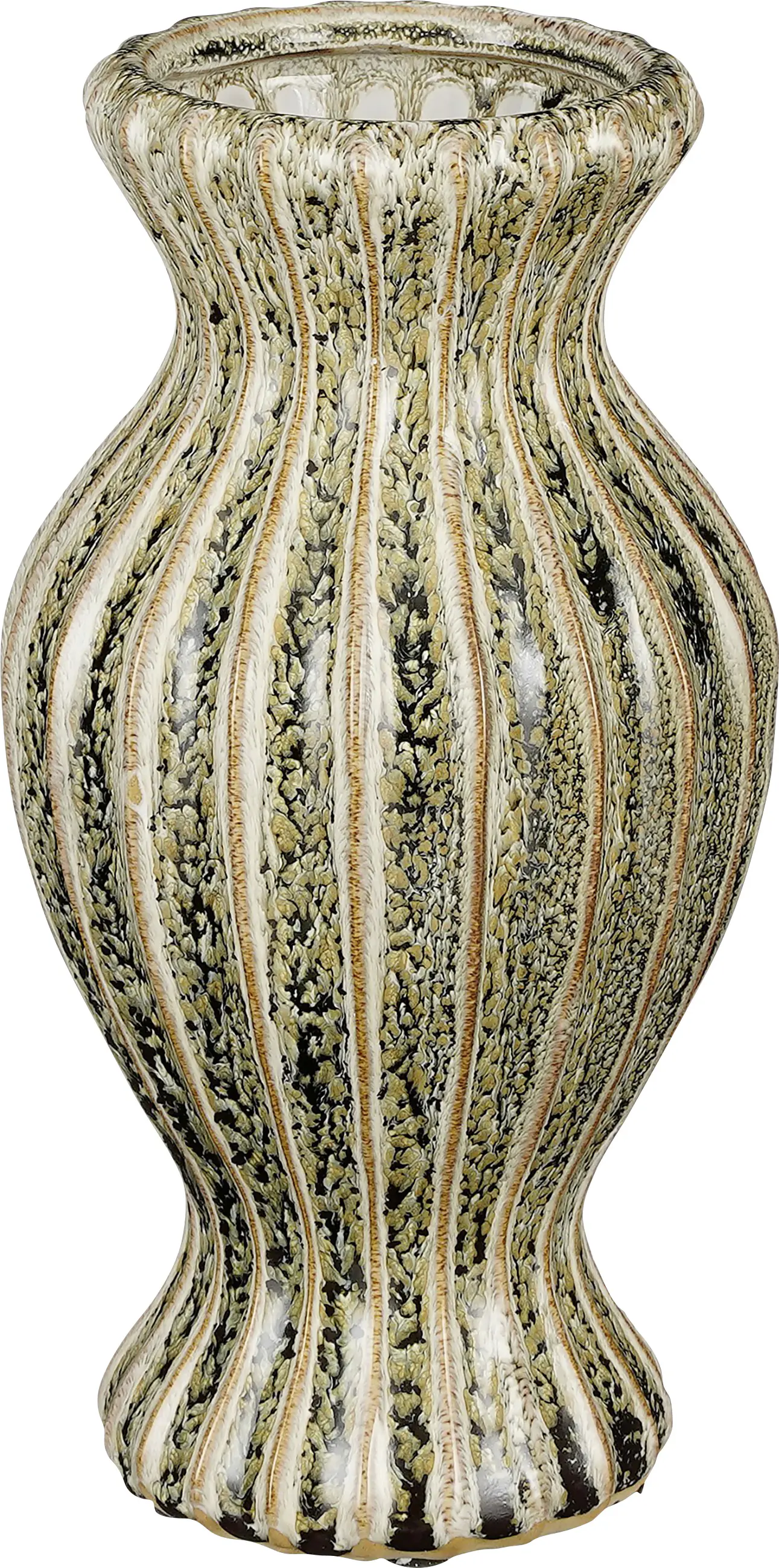 Mica Vase Pippa grün aus Keramik 25 cm