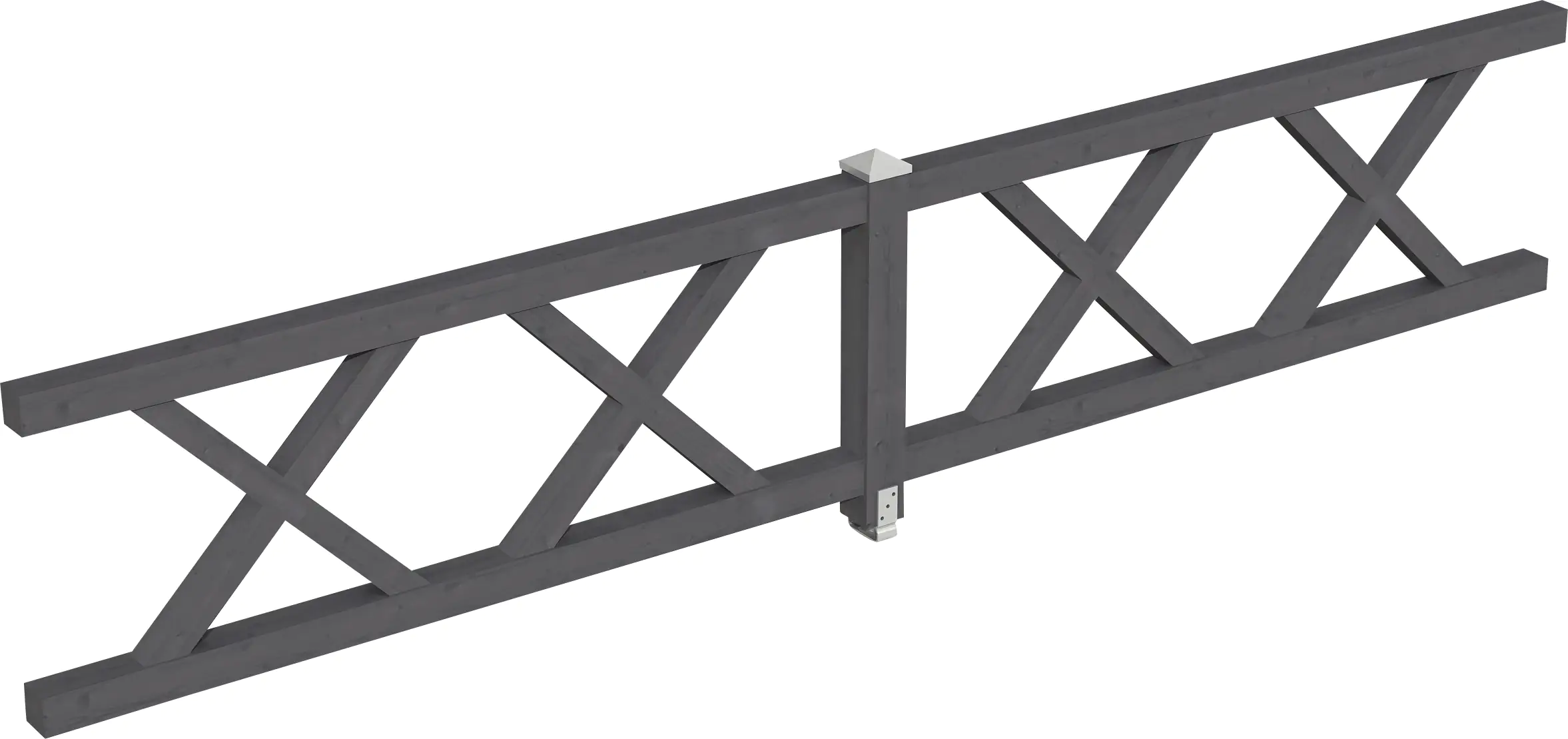 SKAN HOLZ Brüstung Andreaskreuz 465 x 84 cm Fichte