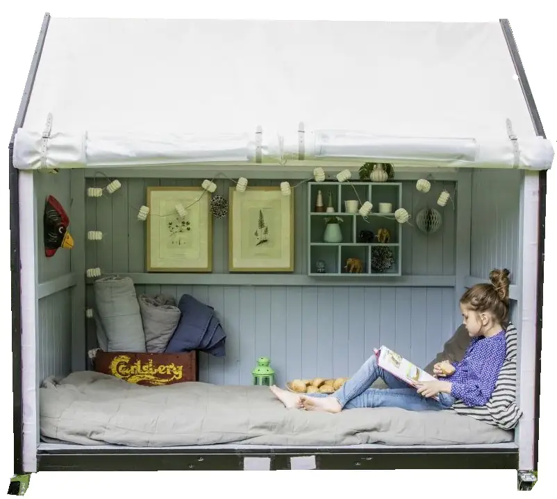 Plus Gartenhaus Shelter 203 x 121 x 198 cm natur mit Räder und Fußboden