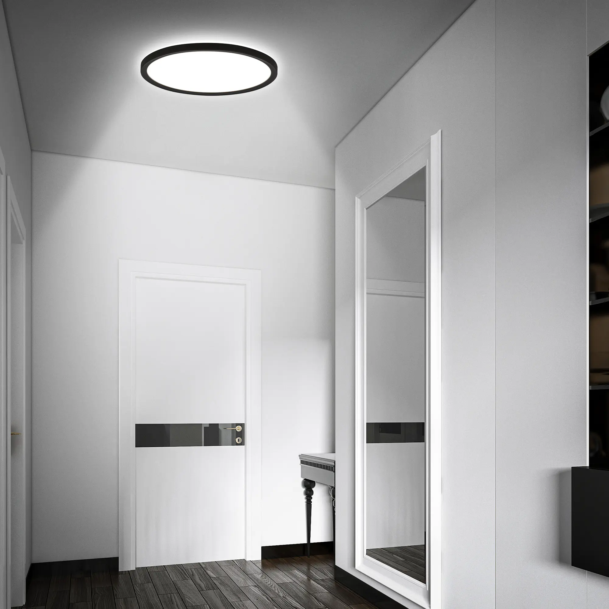 Briloner LED Deckenlampe Move 18W Ø 29 cm schwarz Bewegungssensor neutralweiß Briloner LED Deckenlampe Move 18W Ø 29 cm schwarz Bewegungssensor neutralweiß