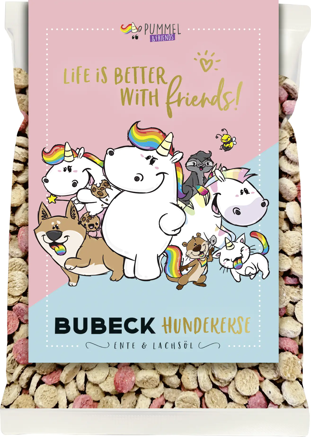 Bubeck Konfetti Hundekuchen mit Ente & Lachsöl 210g