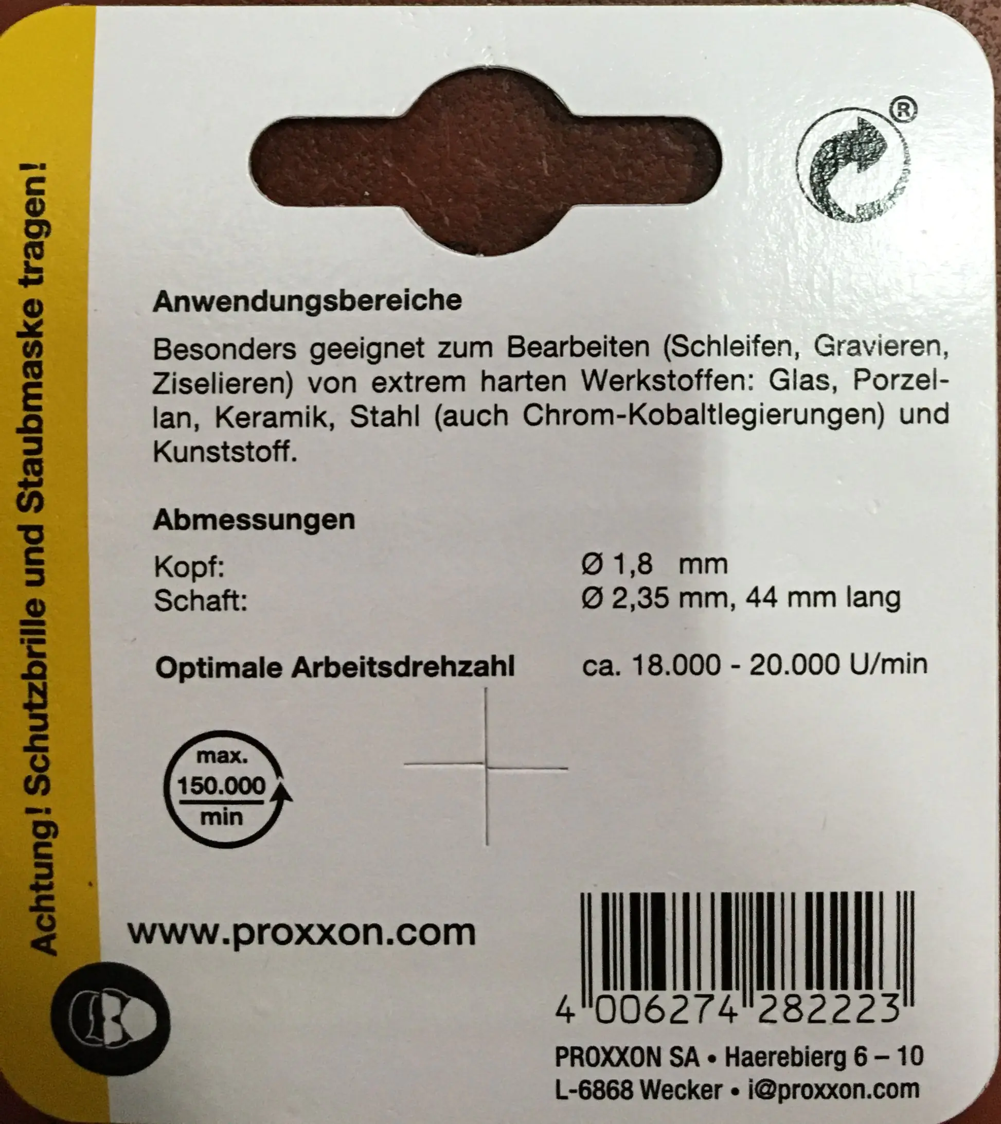 Proxxon Micromot Diamantschleifstifte Kugel Ø 1,8 mm 2 Stück