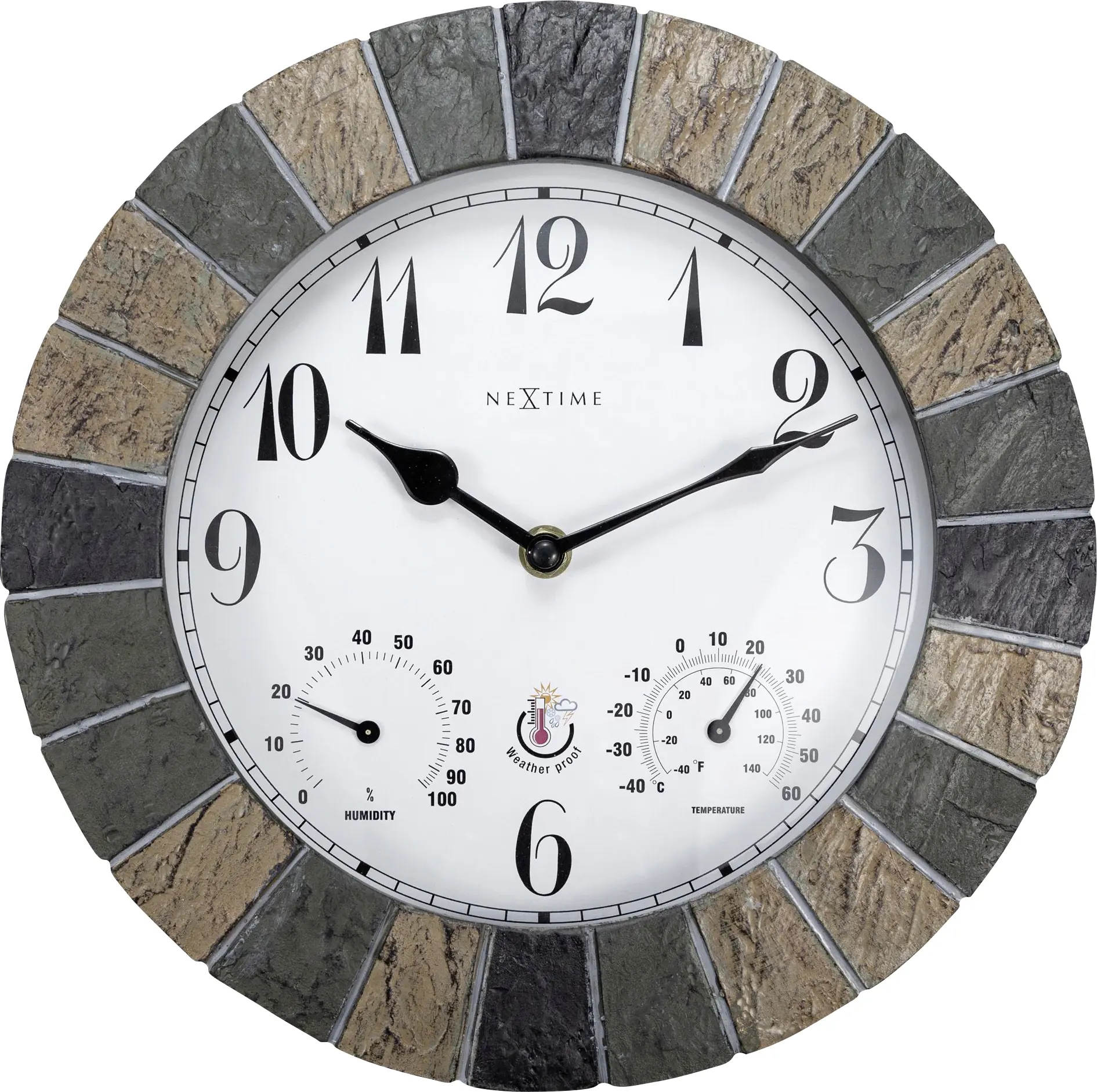 Nextime Außenwanduhr Aster Ø 26 cm