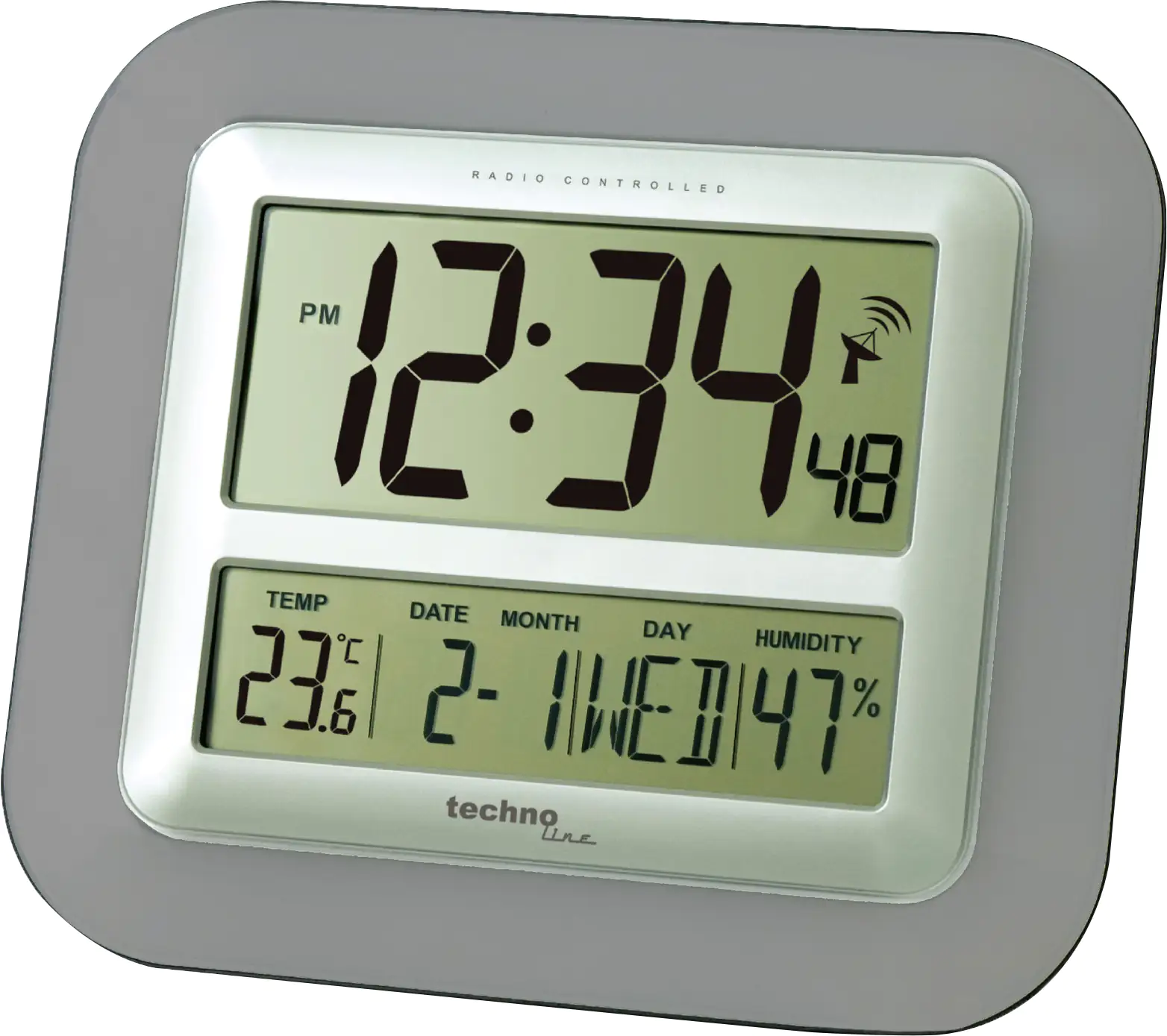 Technoline Funkwanduhr WT 8006 grau Technoline Funkwanduhr WT 8006 grau