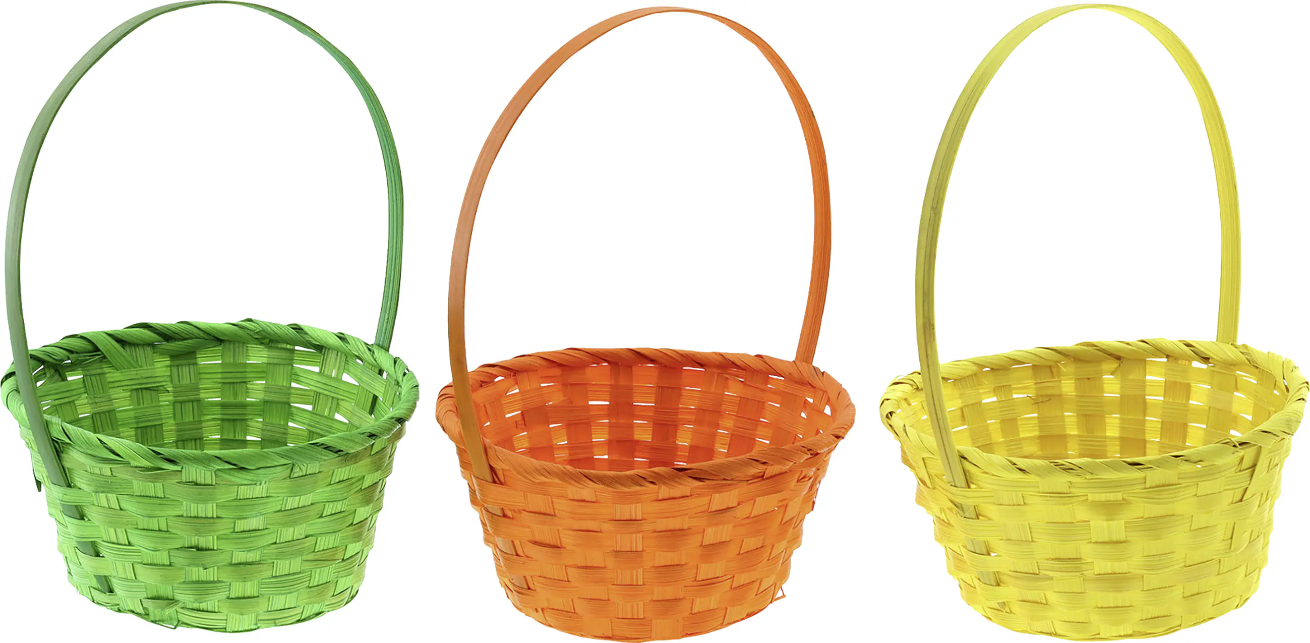 Osterkörbchen Bambus mit Henkel Ø 18 cm bunt 