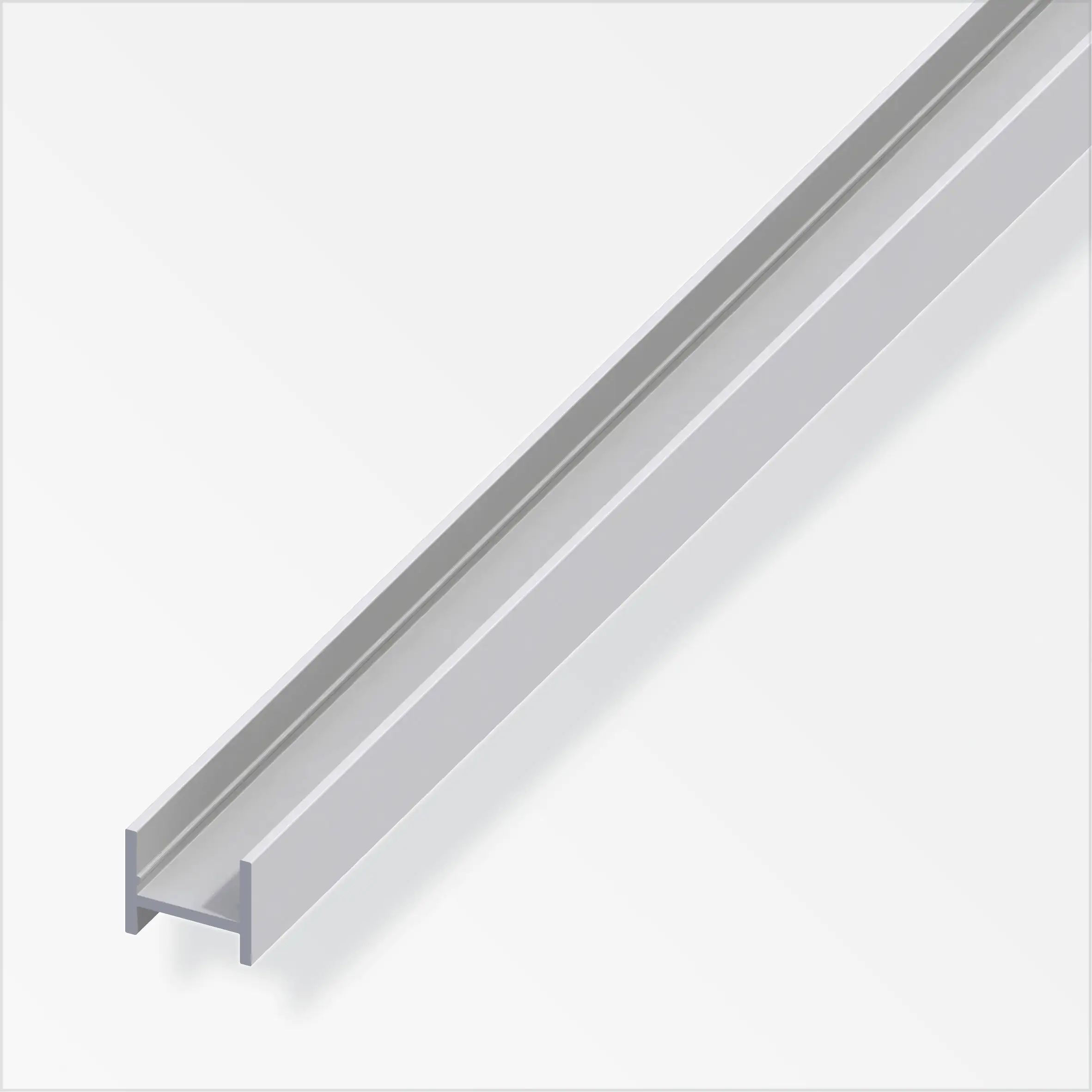 alfer H-Profil 1 m, 16 x 22.5 x 1.5 mm Aluminium eloxiert silber