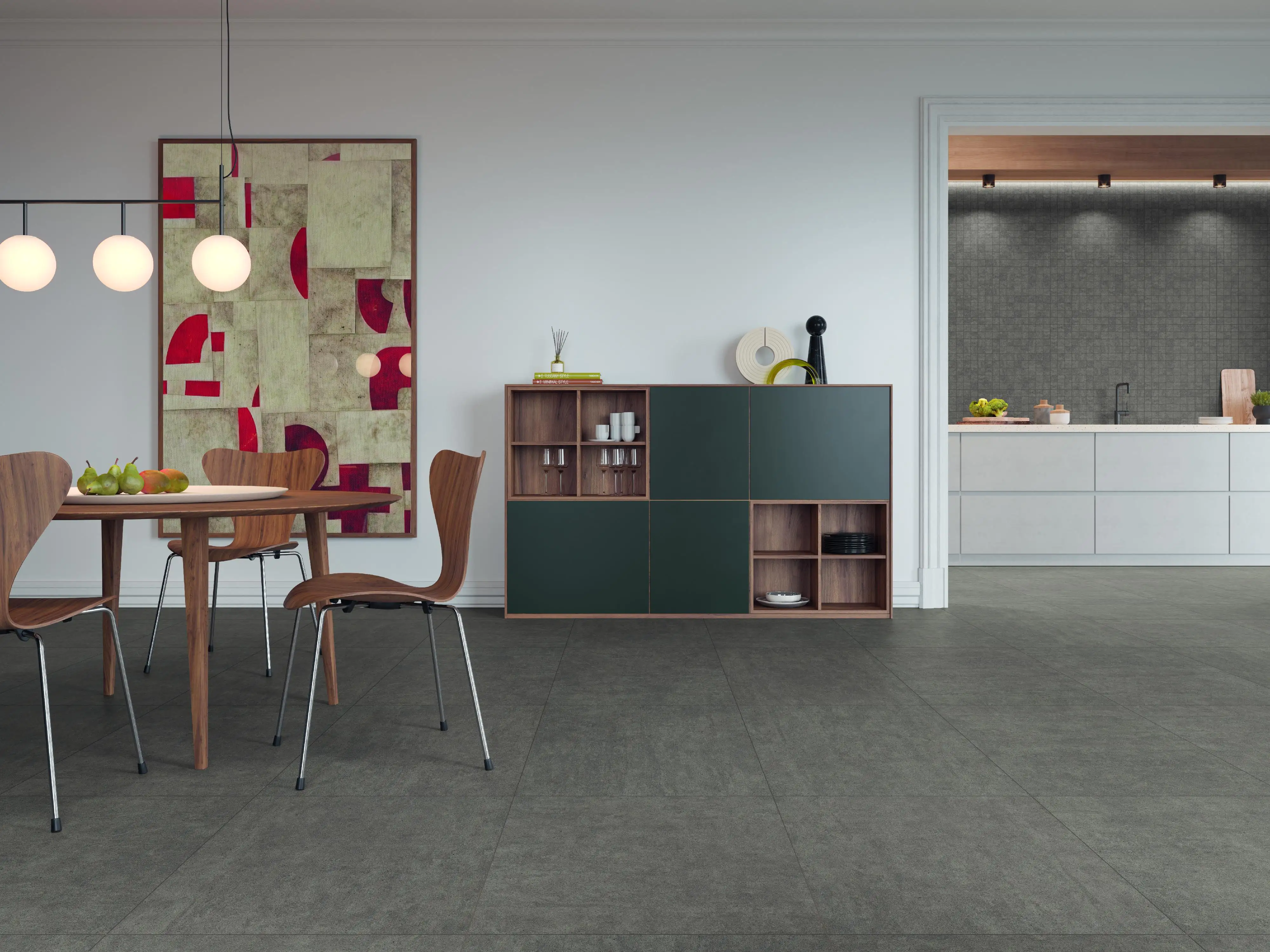 Bodenfliese Feinsteinzeug Scooter 60 x 60 cm dunkelgrau