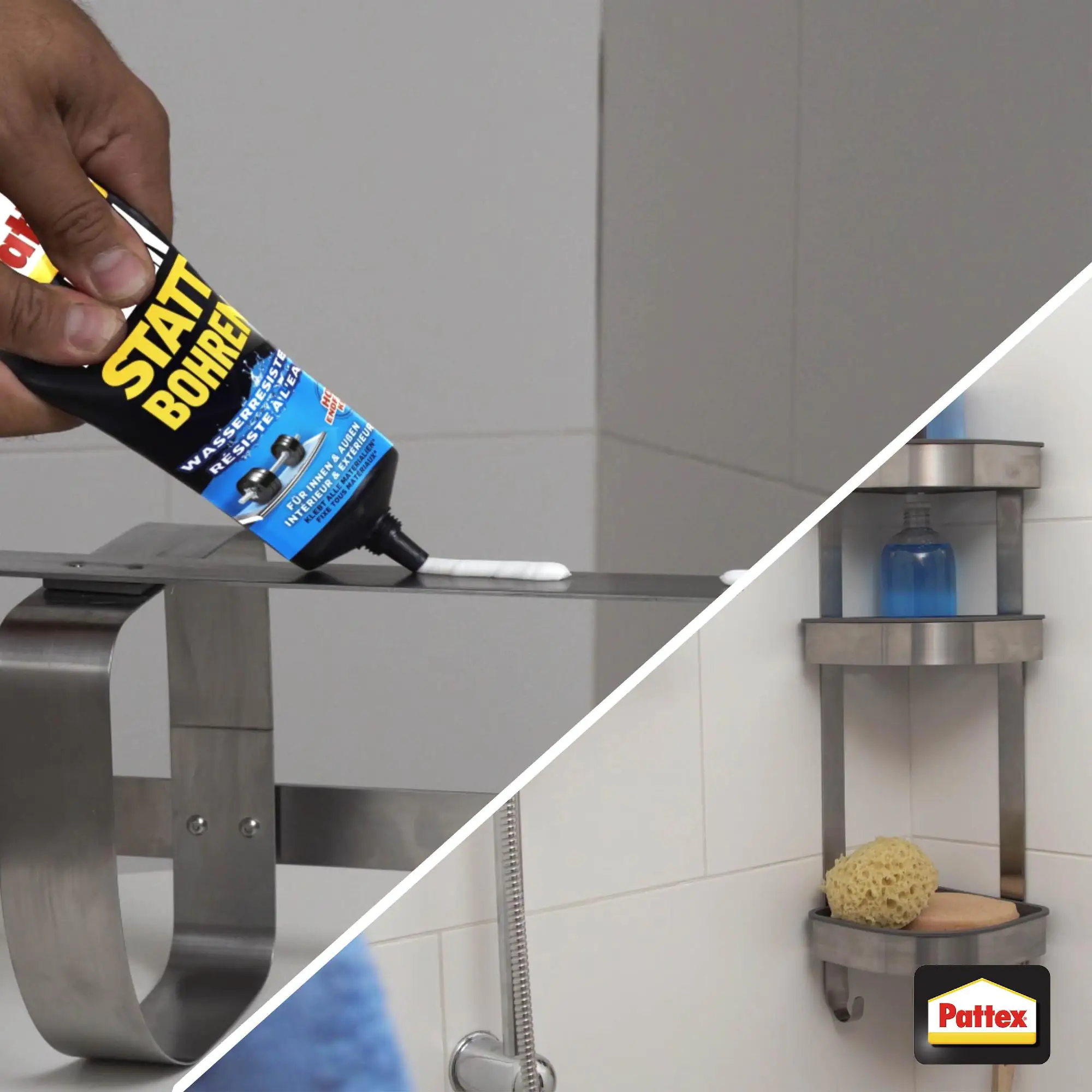 Pattex Montagekleber Kleben statt Bohren Wasserresistent 340 g Tube, weiß Pattex Montagekleber Kleben statt Bohren Wasserresistent 340 g Tube, weiß