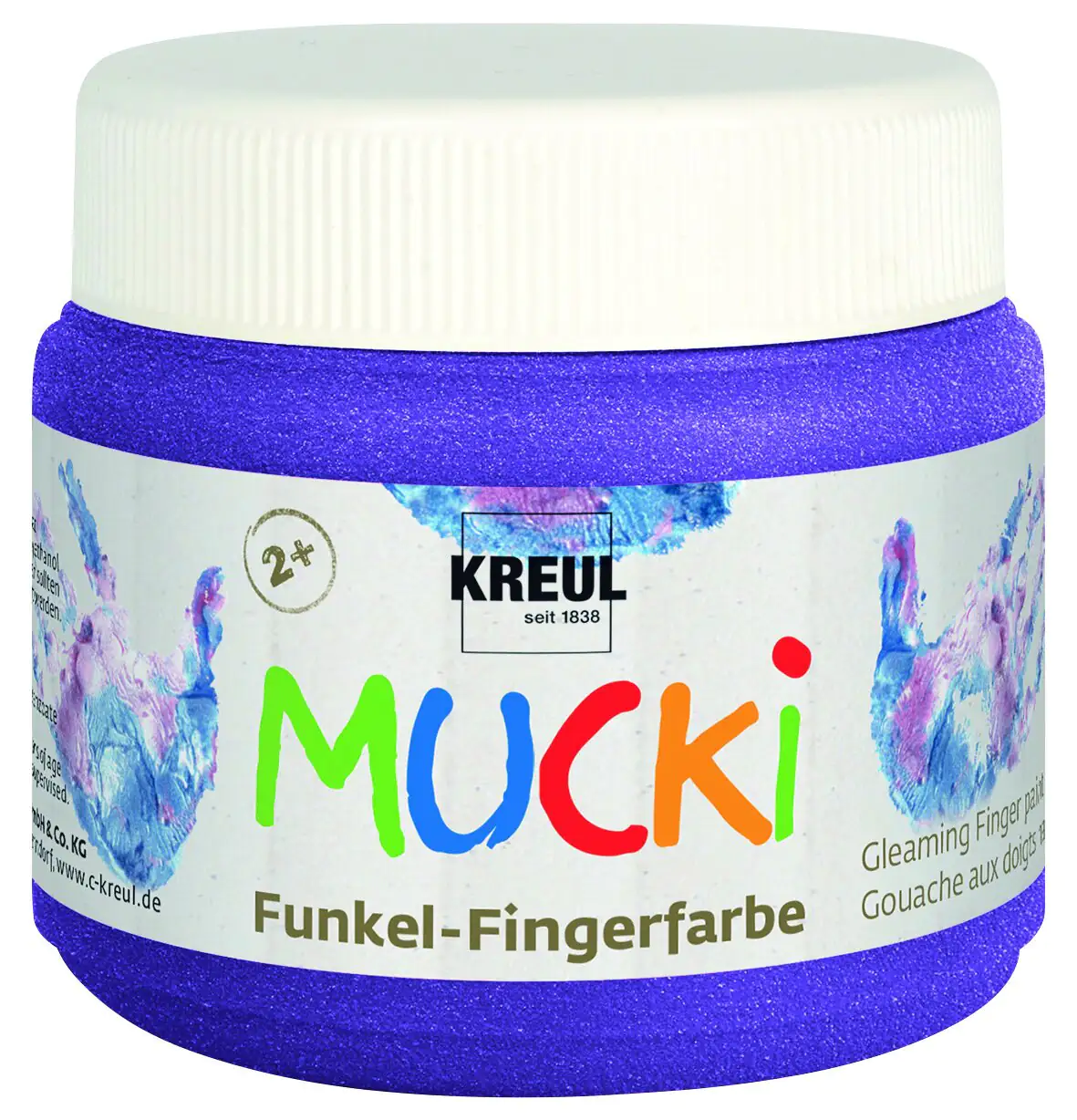 Kreul Mucki Funkel-Fingerfarbe zauberlila 150 ml