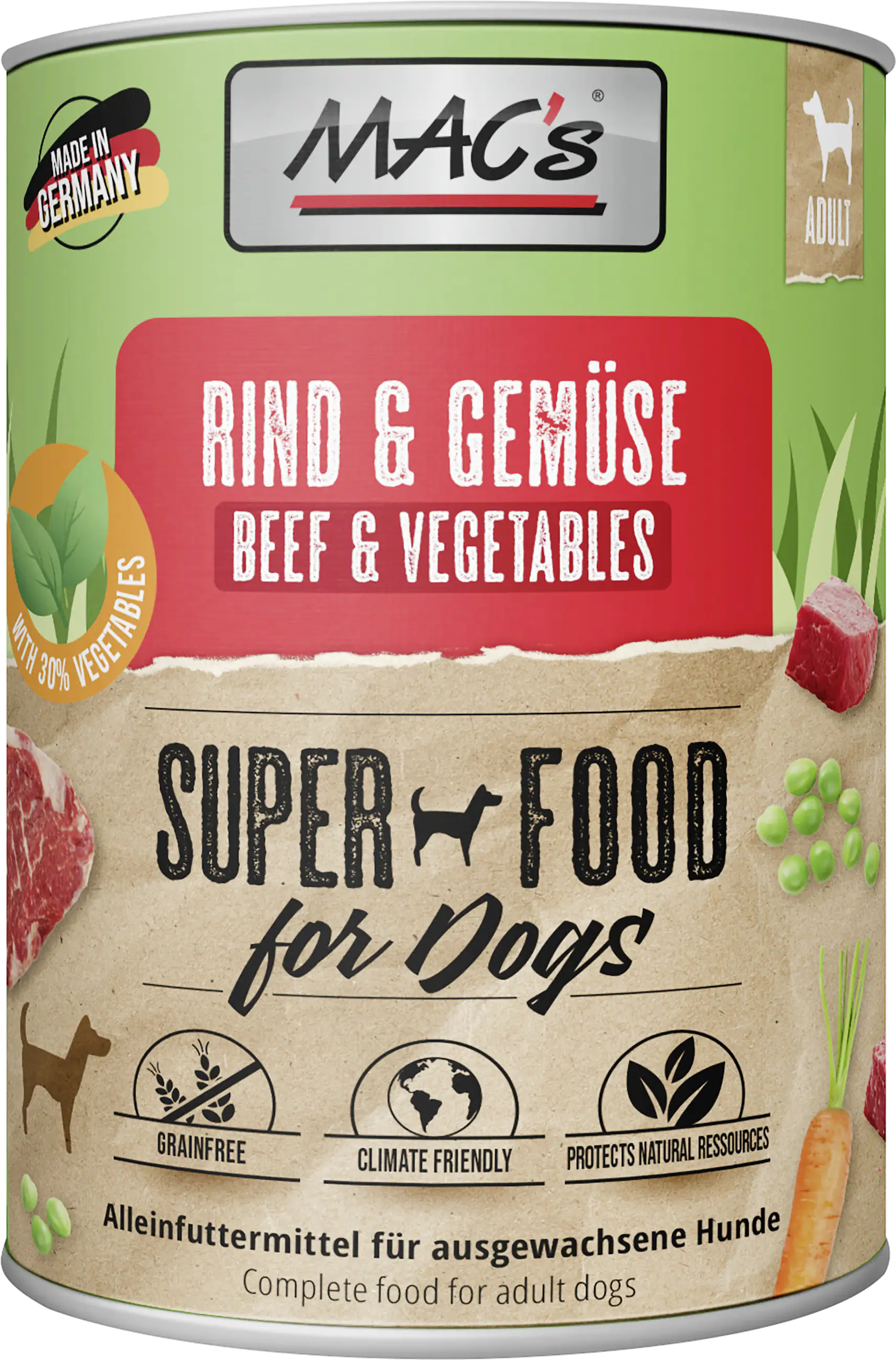 Macs Dog Rentier, Rind & Gemüse 800 g Macs Dog Rentier, Rind & Gemüse 800 g