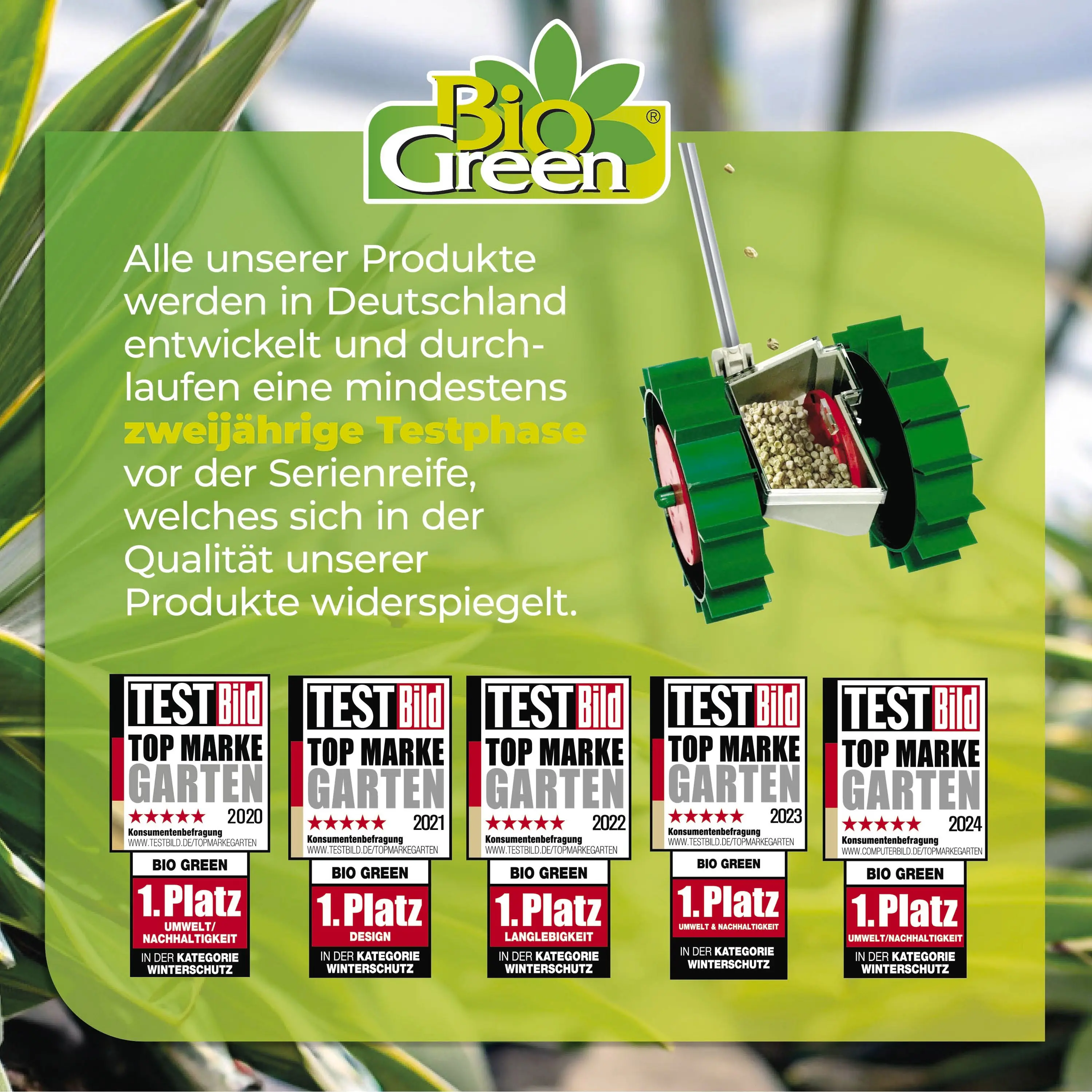 BioGreen Handsämaschine Super Seeder mit 6 einstellbaren Säscheiben