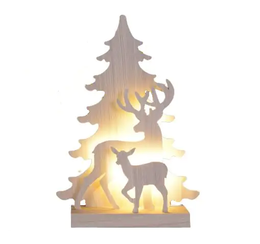 TrendLine LED Holzsilhouette Wald 41 x 29 cm warmweiß mit Timer TrendLine LED Holzsilhouette Wald 41 x 29 cm warmweiß mit Timer