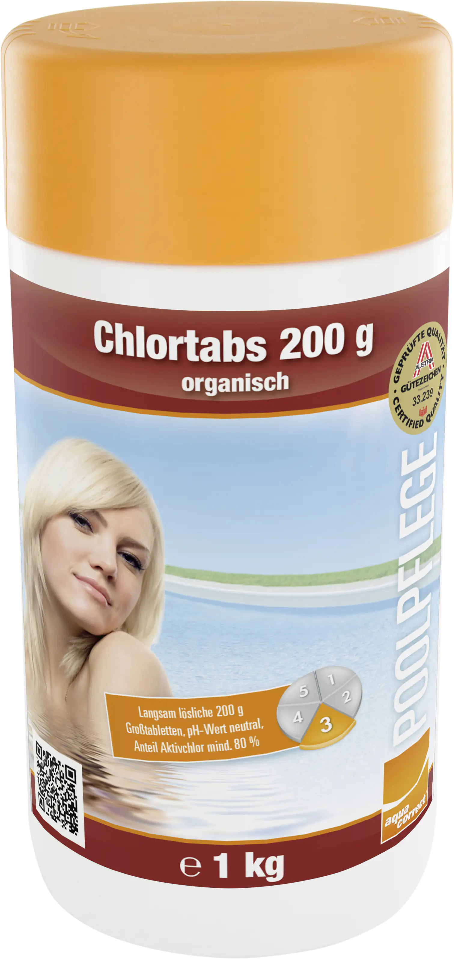 Steinbach Poolpflege organische Chlortabs 1 kg Tabletten, langsam löslich