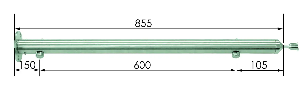 Treba E41 MegaTec Geländerstab Edelstahl V2A