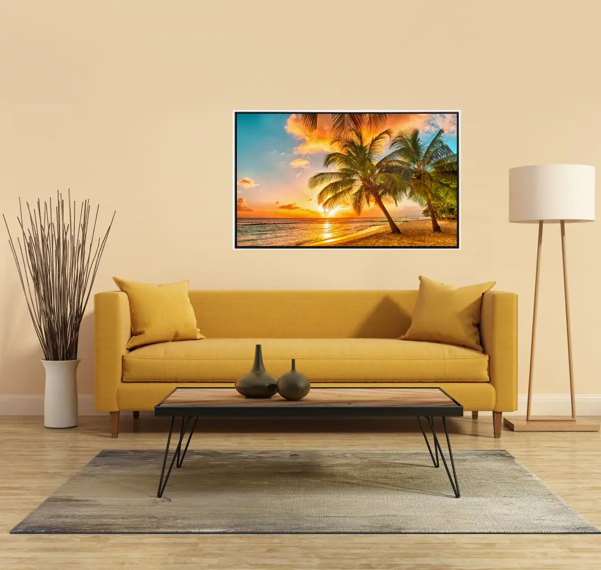 papermoon Infrarotheizkörper EcoHeat 75x120 cm 900 Watt, Barbados Palmen