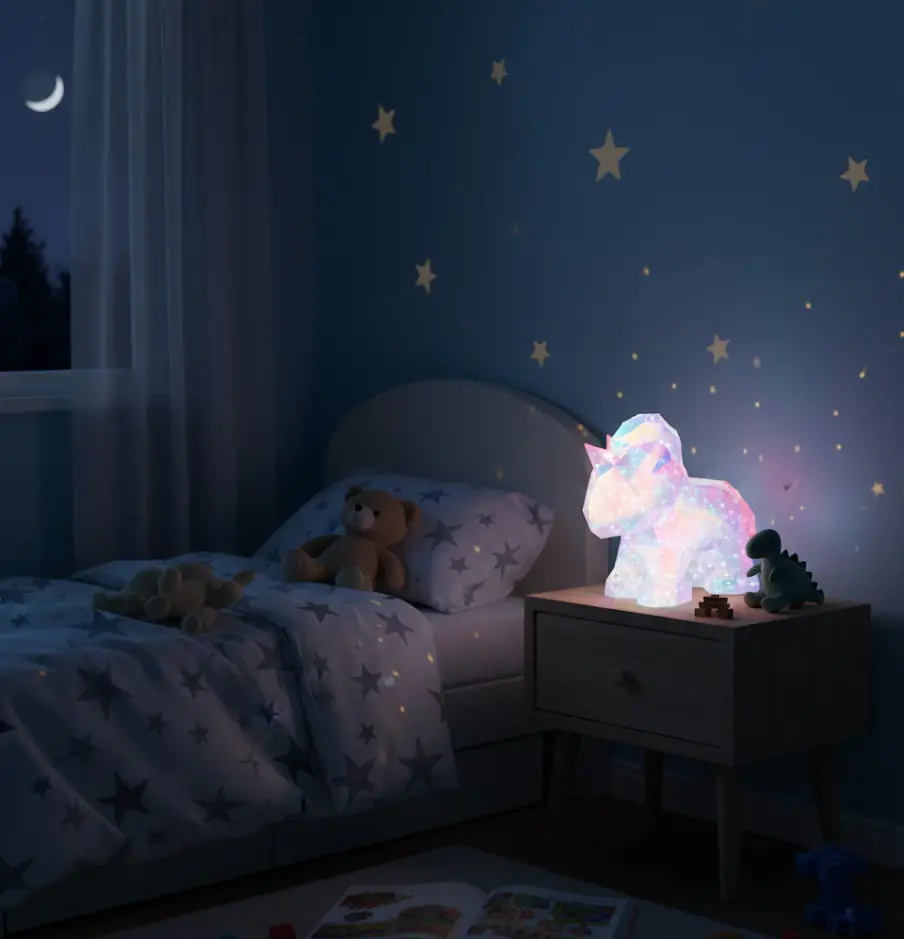 Globo LED-Dekoleuchte für Kinder Brondar Einhornlampe pink kristalloptik 