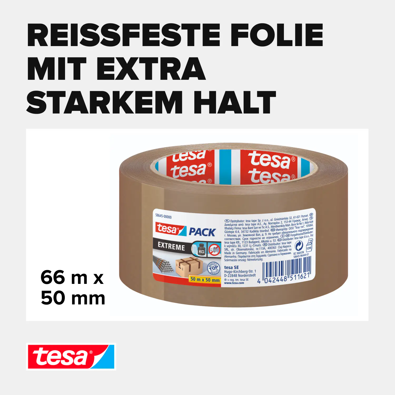 tesa Pack Extreme 50 m x 50 mm, braun