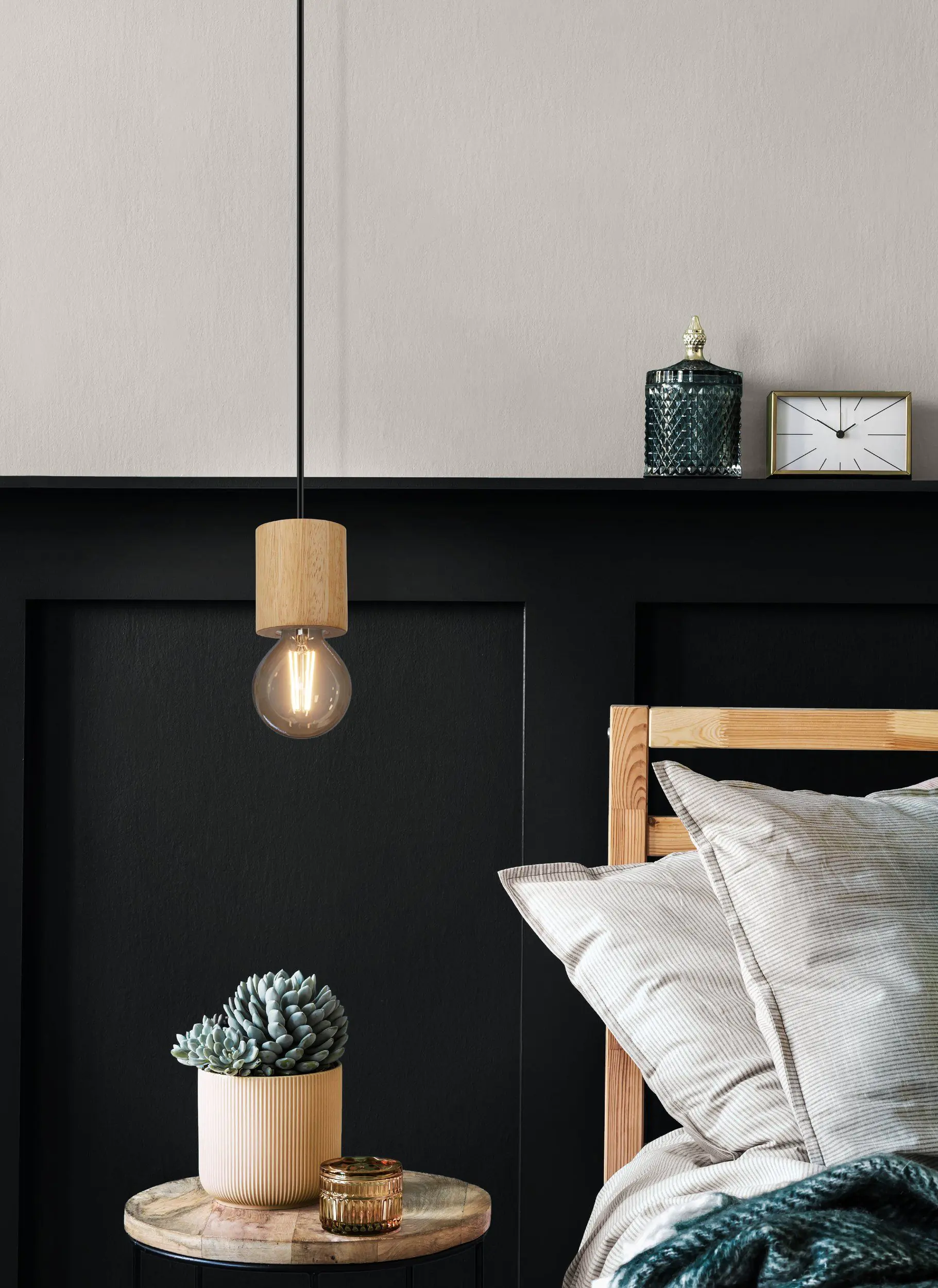 Eglo Pendelleuchte Turialdo braun-schwarz Ø 10,5 cm E27