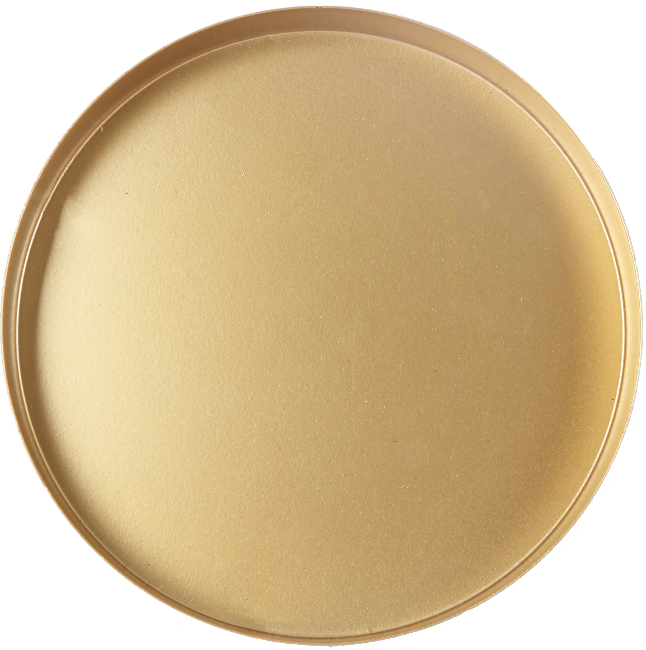 Dekotablett Metall Ø 20 x 2 cm gold