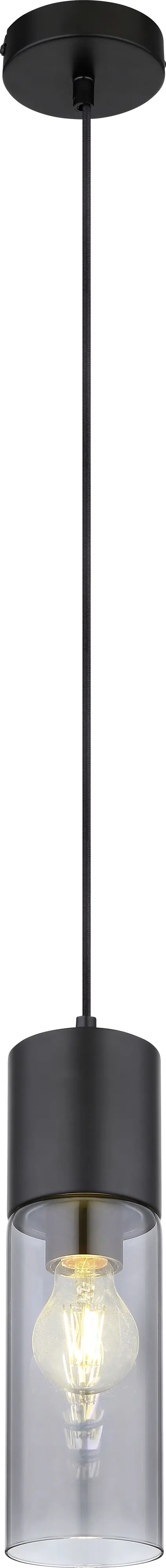 Globo Hängeleuchte Annika schwarz Ø 10 cm dimmbar