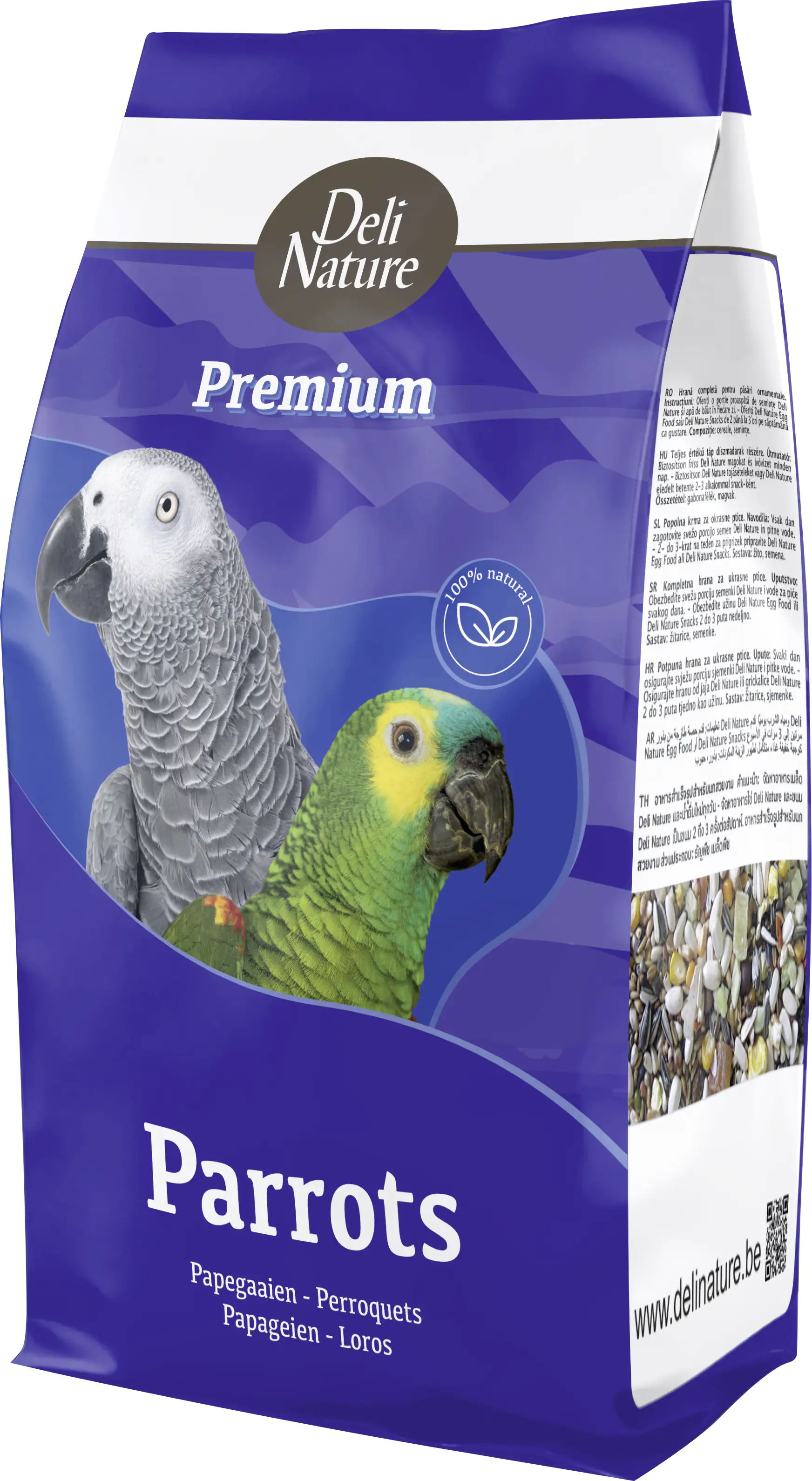 Deli Nature Premium Alleinfutter Papagei mit Früchte 800 g