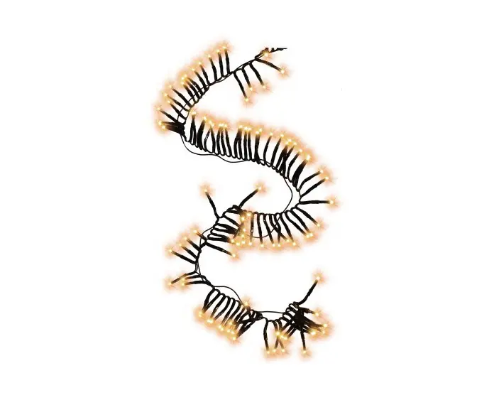 TrendLine LED-Lichterkette Cluster Außen 12 m warmweiß-schwarz mit Timer, Dimmer