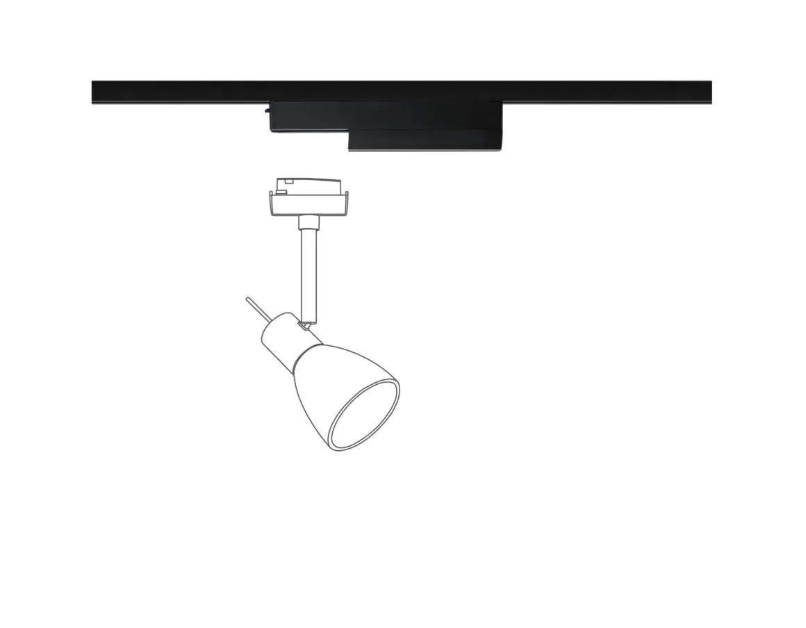 Paulmann U-Rail ZigBee Adapter Single Adapter II, 20W, schwarz matt Paulmann U-Rail ZigBee Adapter Single Adapter II, 20W, schwarz matt