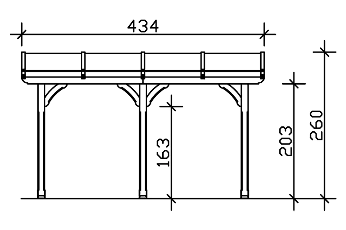 4018211005840_2111372 SKAN HOLZ Terrassenüberdachung Rimini 434 x 250 cm Douglasie