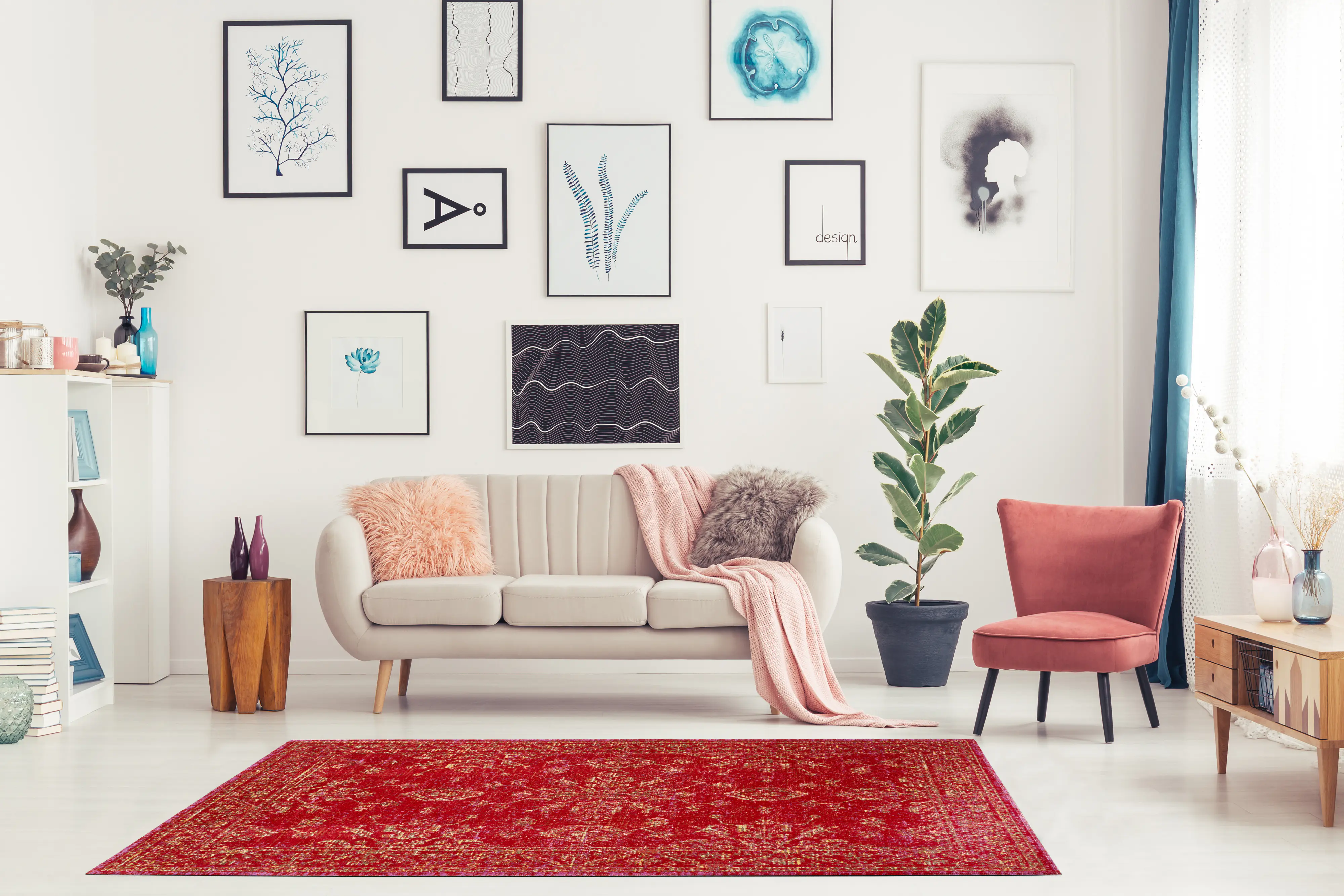 Andiamo In- und Outdoorteppich Bonnie, rot 120 x 170 cm