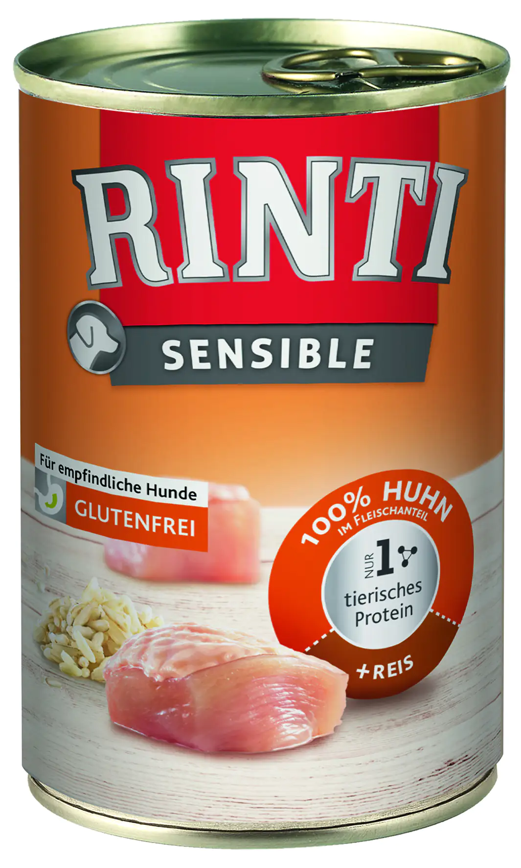 Rinti Sensible Hundenassfutter Adult 400 g Huhn + Reis Rinti Sensible Hundenassfutter Adult 400 g Huhn + Reis