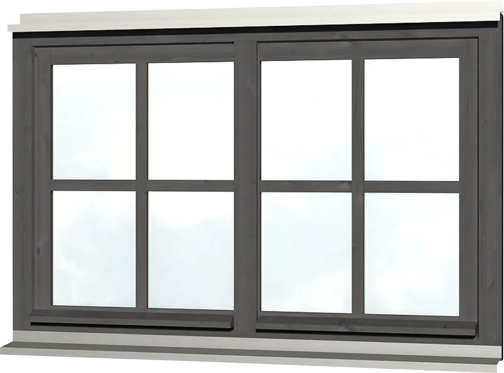 SKAN HOLZ Doppelfenster Rahmenaußenm. 132,4 x 82,1 cm