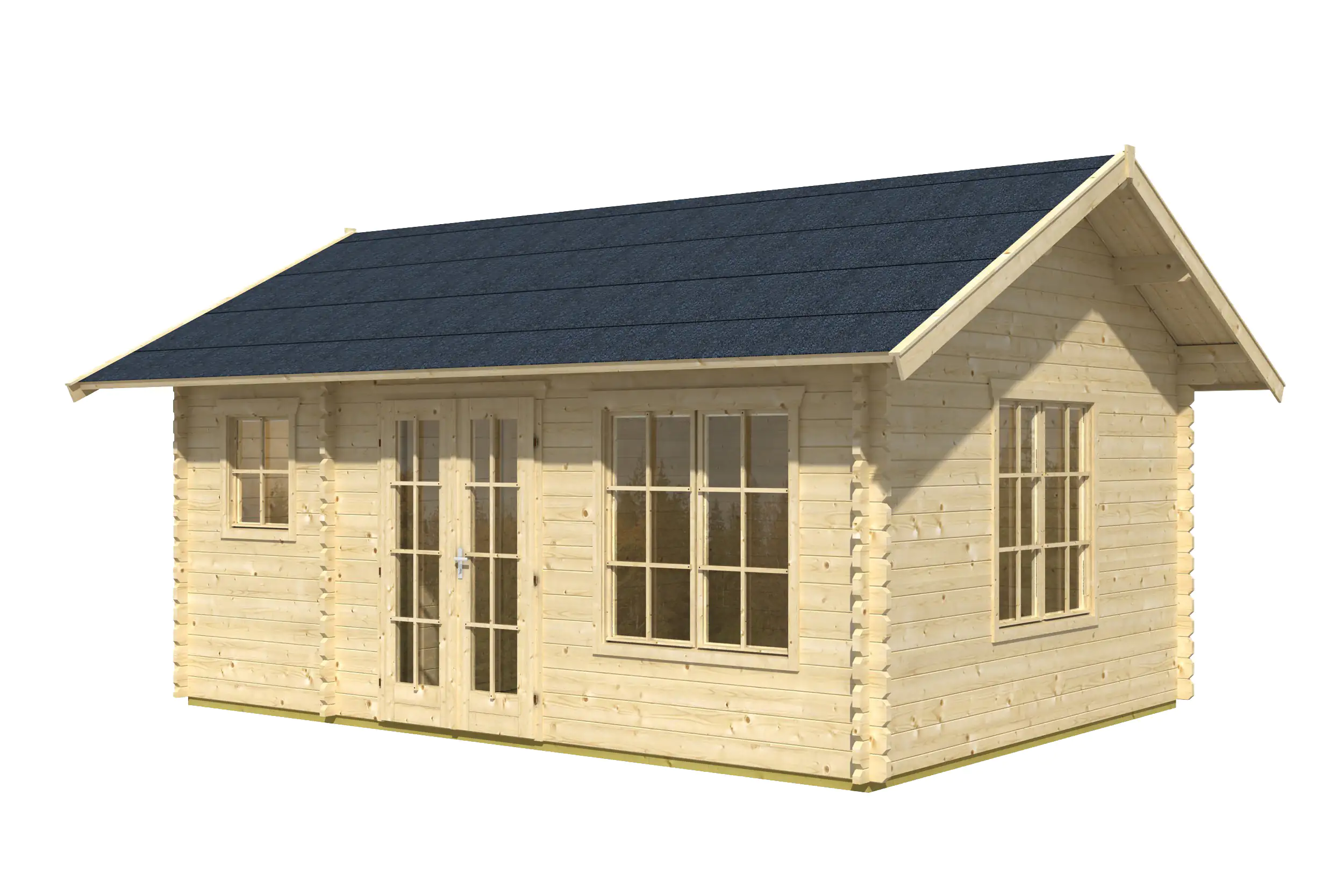 4018211606108 SKAN HOLZ Gartenhaus Esbjerg 1 380 x 520 cm natur mit Fußboden