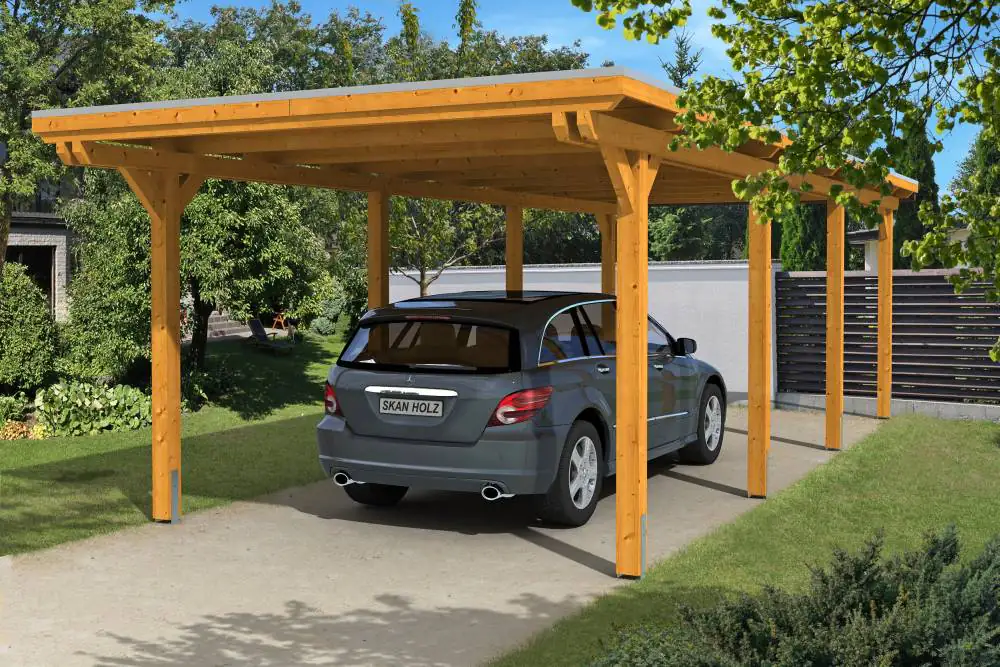 SKAN HOLZ Carport Emsland 354 x 846 cm mit EPDM-Dach