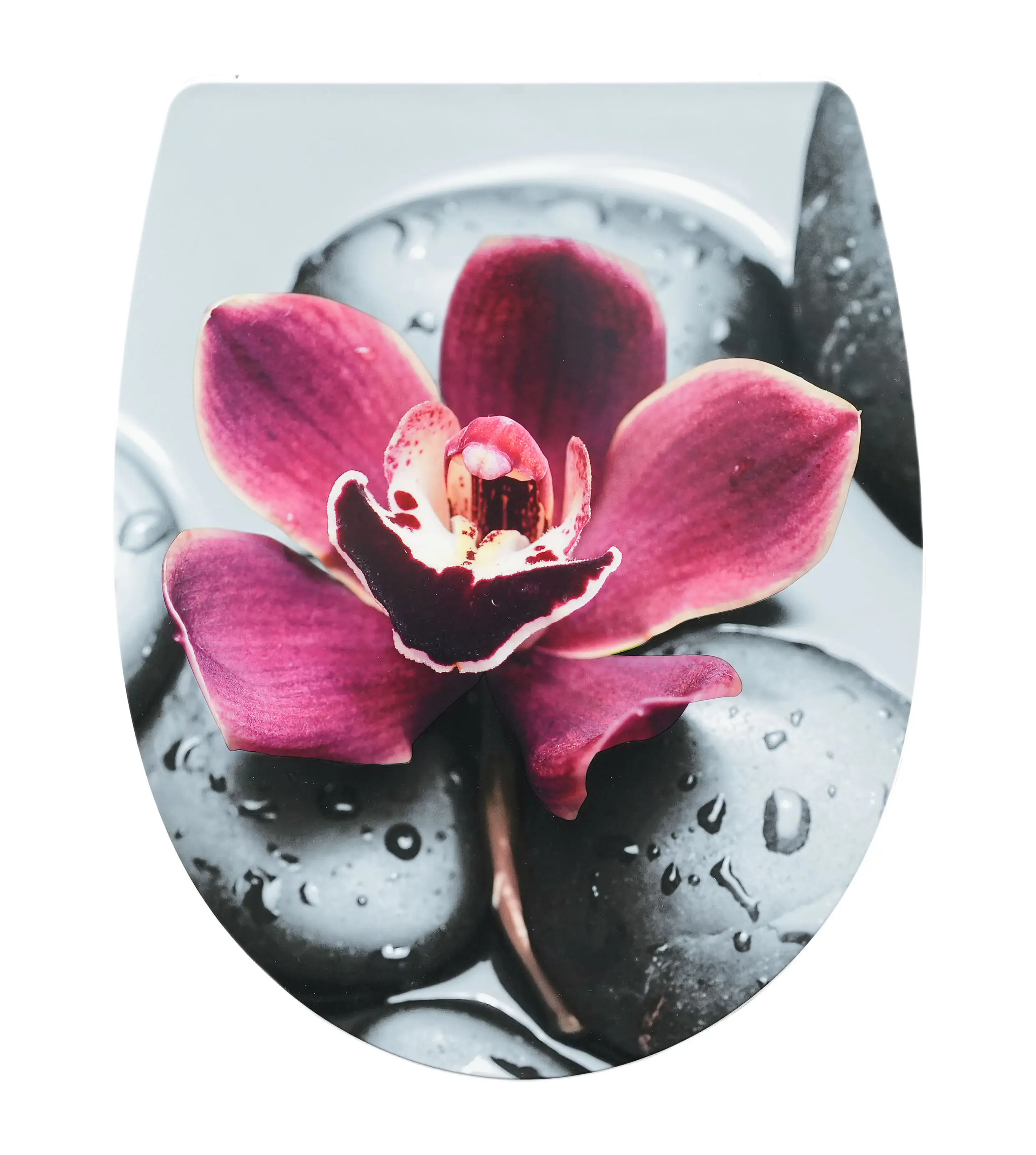 Primaster WC-Sitz mit Absenkautomatik lila Blume