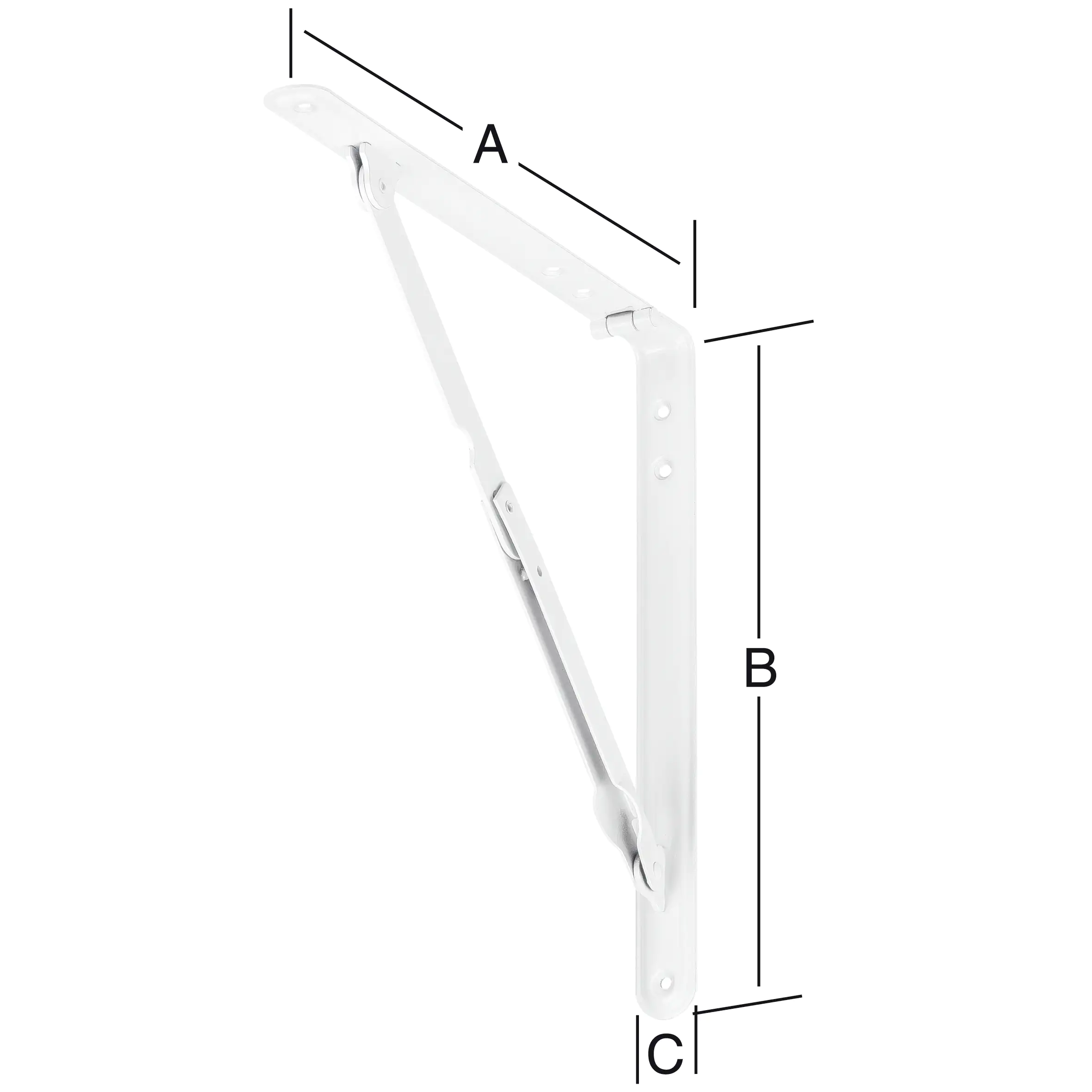Vormann Klappkonsolen weiß 30 x 30 cm