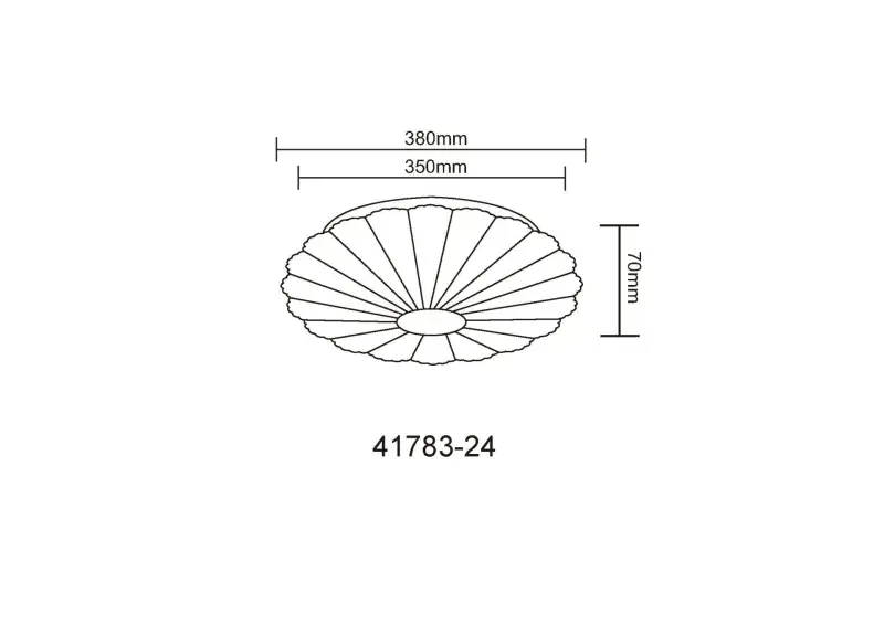 Globo Deckenleuchte Cavendis Ø 38 x 7 cm weiß CCT