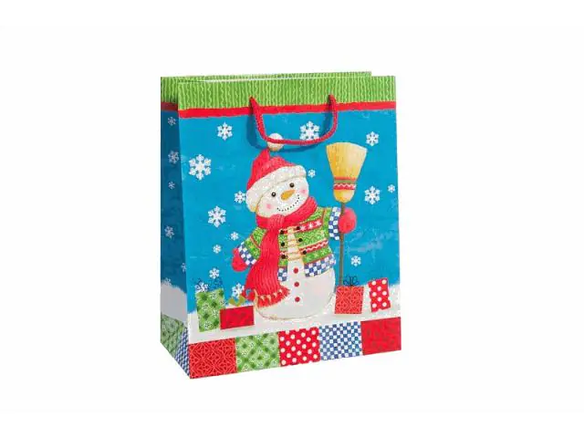 Duni Geschenktüte Large Magic Weihnachten mehrfarbig 26 x 32,4 cm