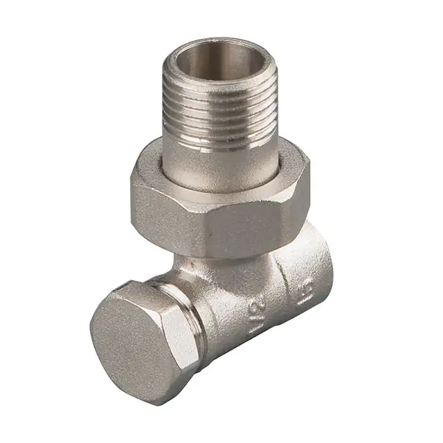 sanicomfort Heizkörperverschraubung 15 mm x 1/2", Eckform,vernickelt