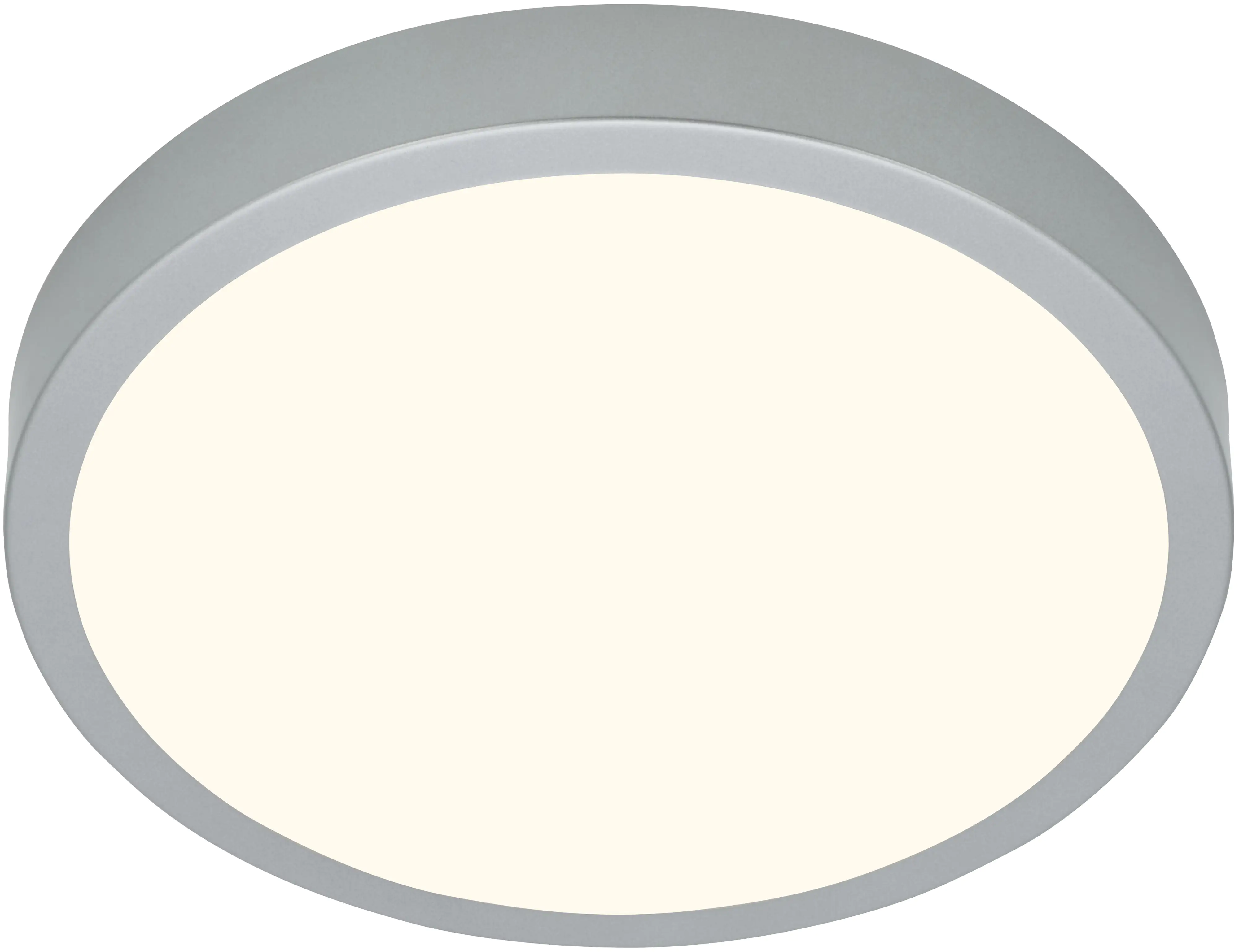 Briloner LED Deckenleuchte Runa Ø 28 cm, Metallrahmen silber