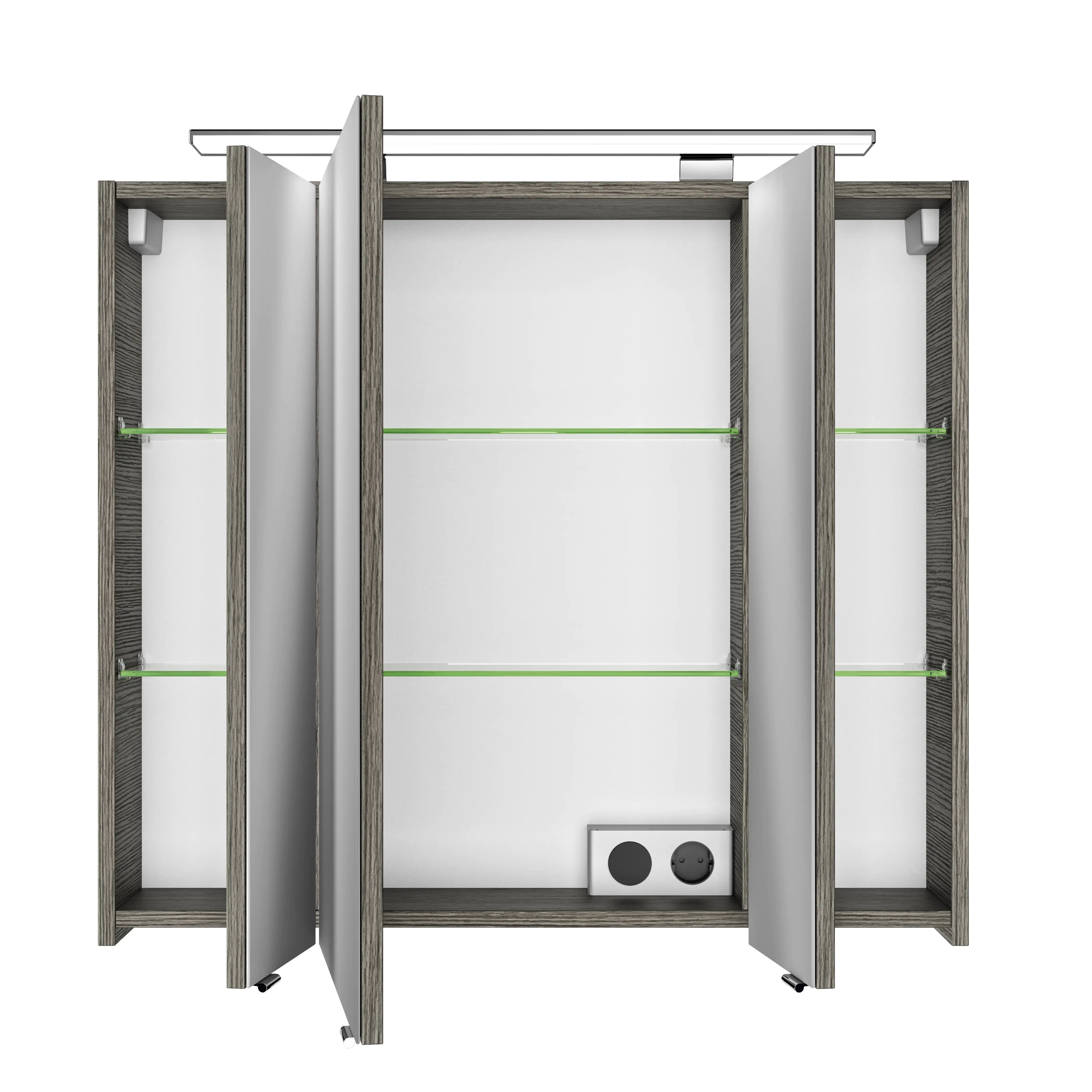 Pelipal Spiegelschrank Fokus 4010 Graphit Struktur quer, Breite 800 mm