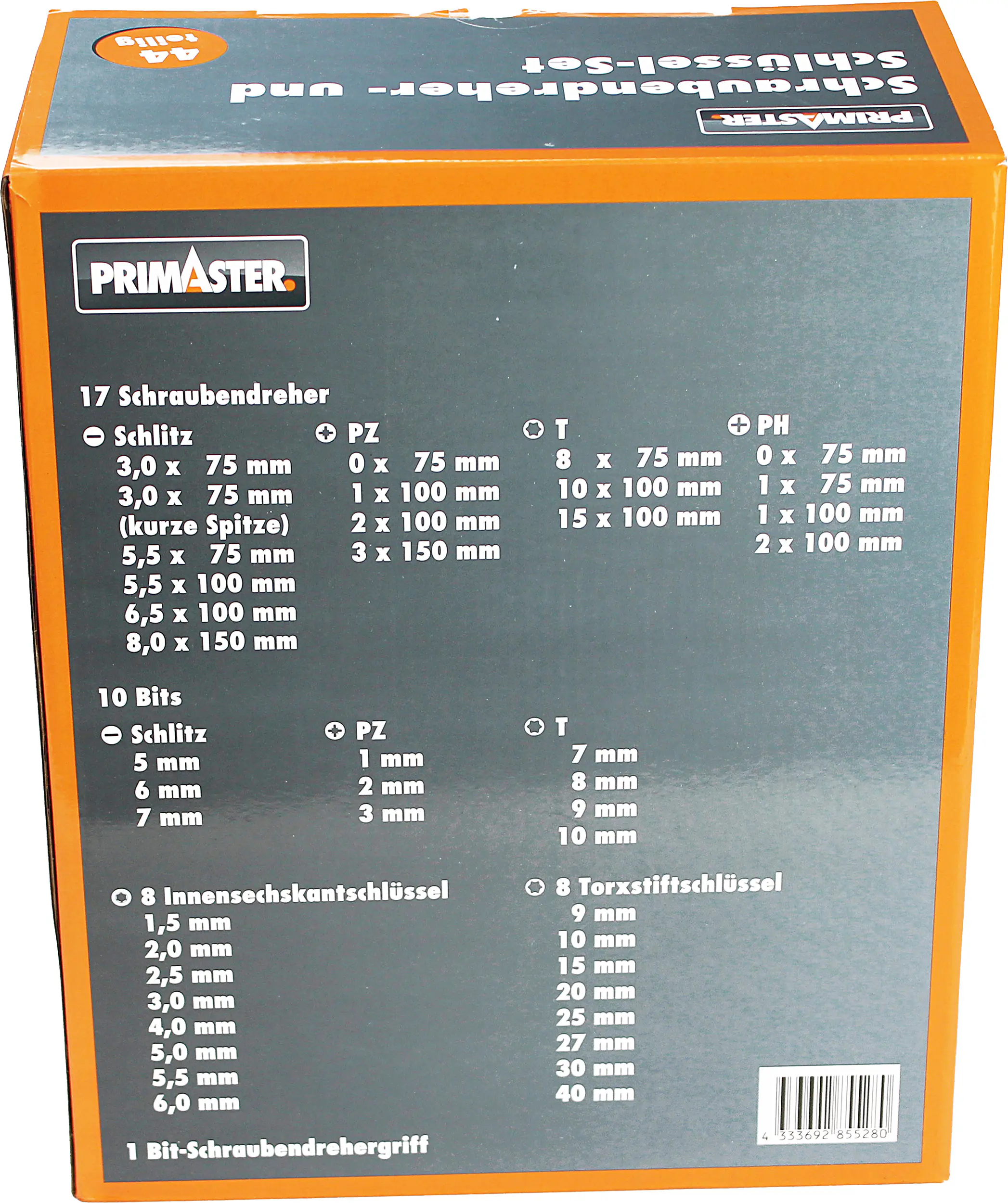 Primaster Schraubendreher- und Schlüssel-Set 44-teilig