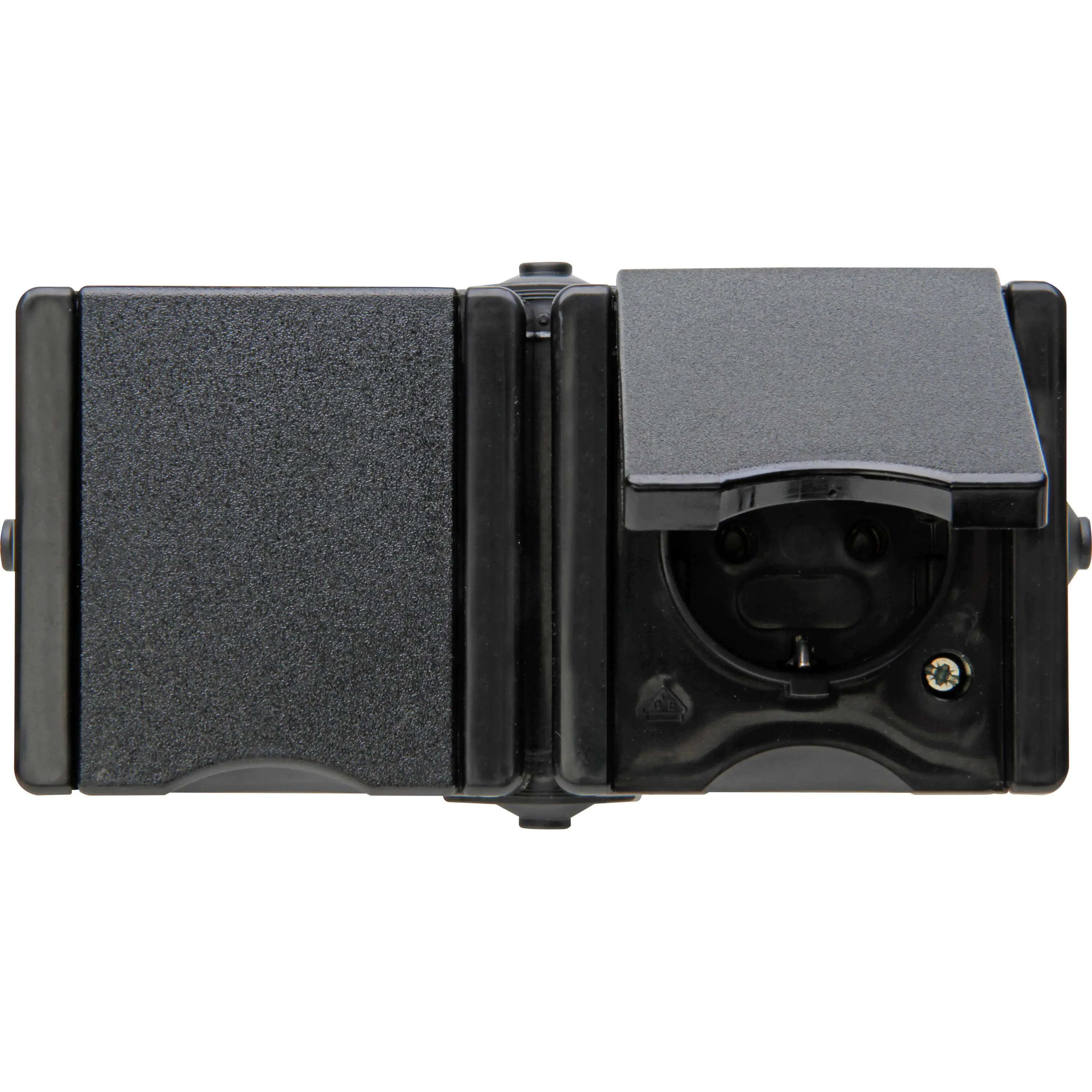 Kopp 2-fach Schutzkontakt-Steckdose waagerecht proAQA schwarz 950605005