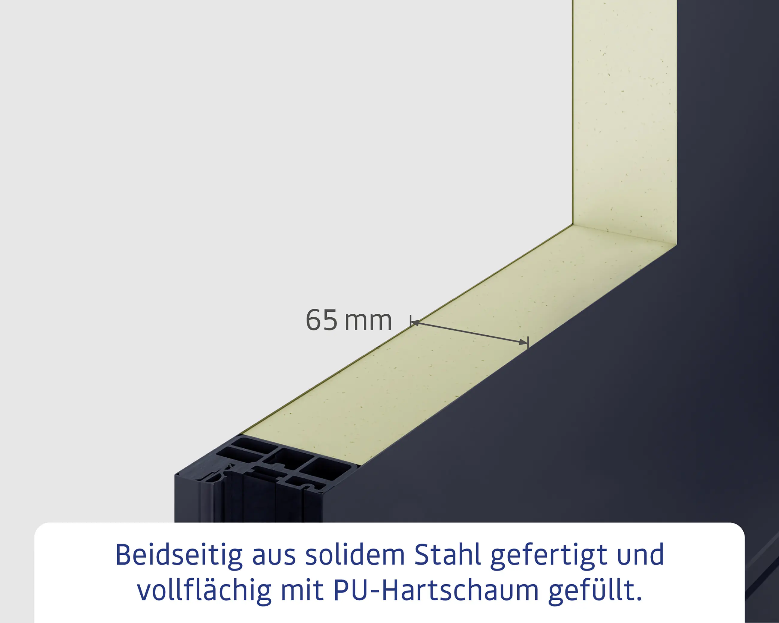 EcoStar Haustür ISOPRO IP 010 weißaluminium 110 x 210 cm