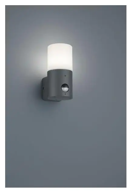 Trio Leuchten Sensor-Außen-Wandleuchte Hoosic E27 anthrazit Bewegungsmelder