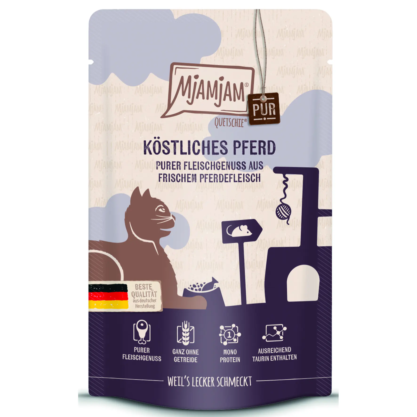 MjAMjAM Adult Quetschie Pferd pur Katzenfutter 125g
