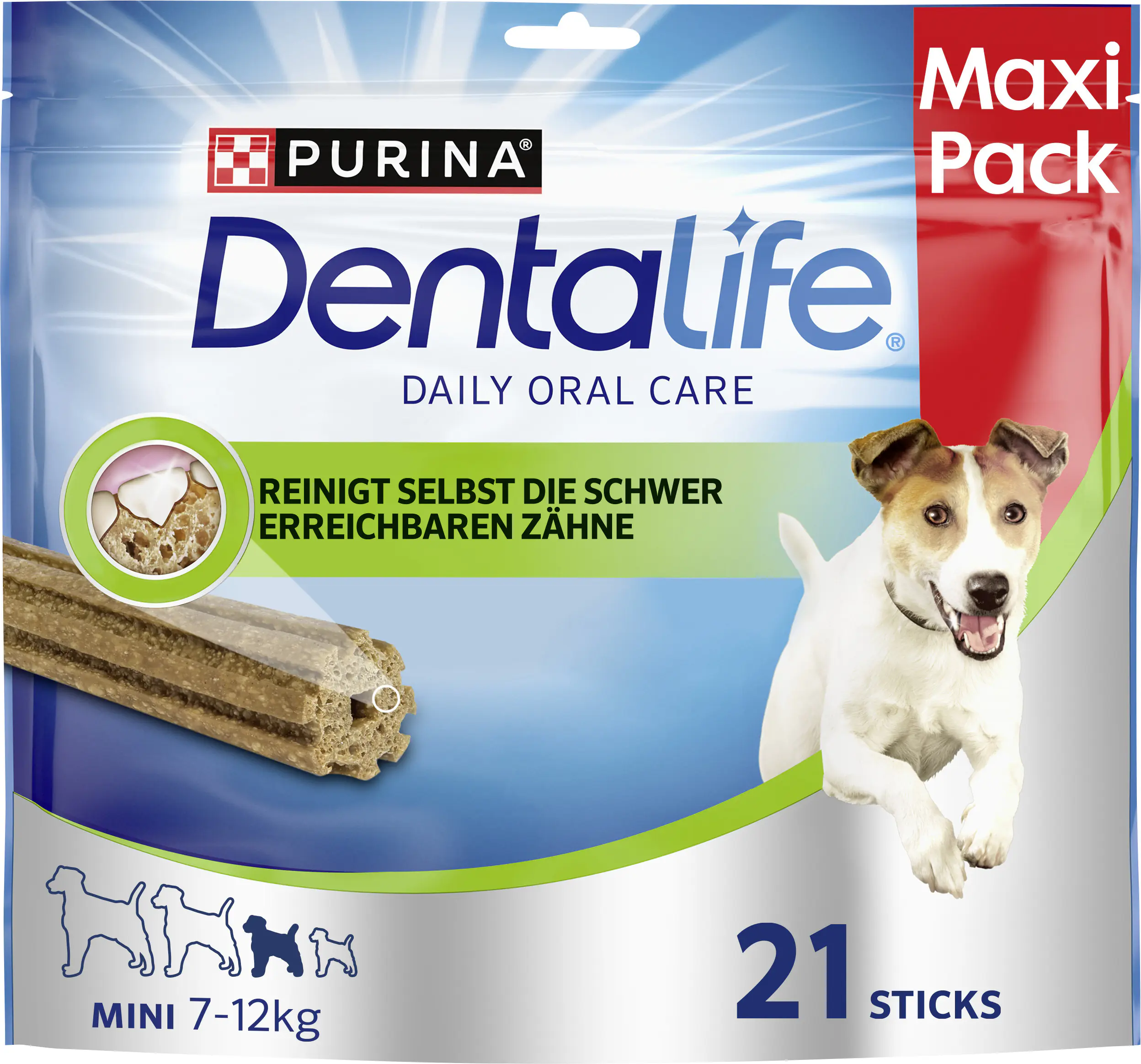 Purina DentaLife Mini Snacks für kleine Hunde 21 Sticks 345g Maxipack