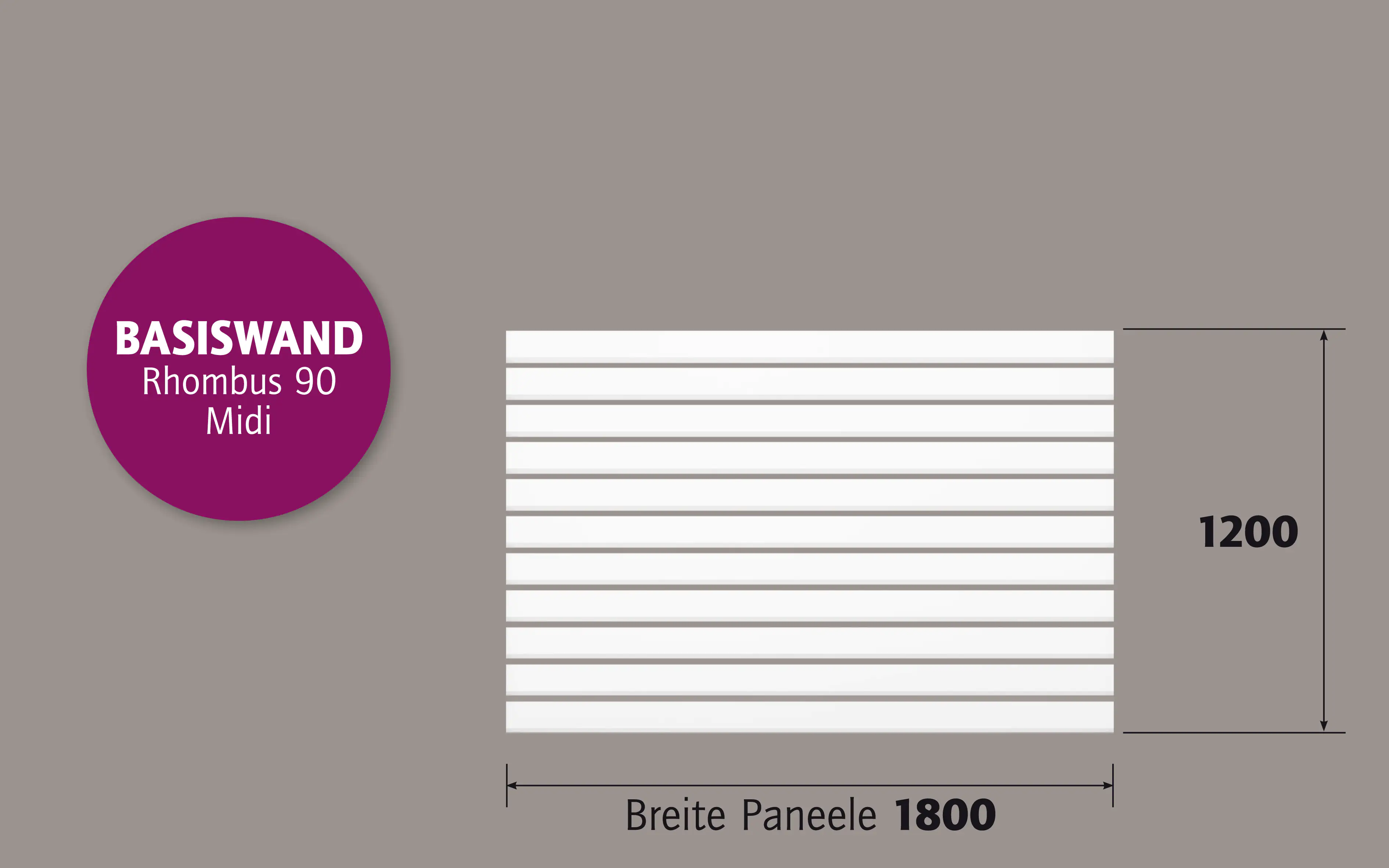 Ambiente Alu-Zaun Rhombus 90 MIDI B x H: 180 cm x 120 cm 22 mm stark